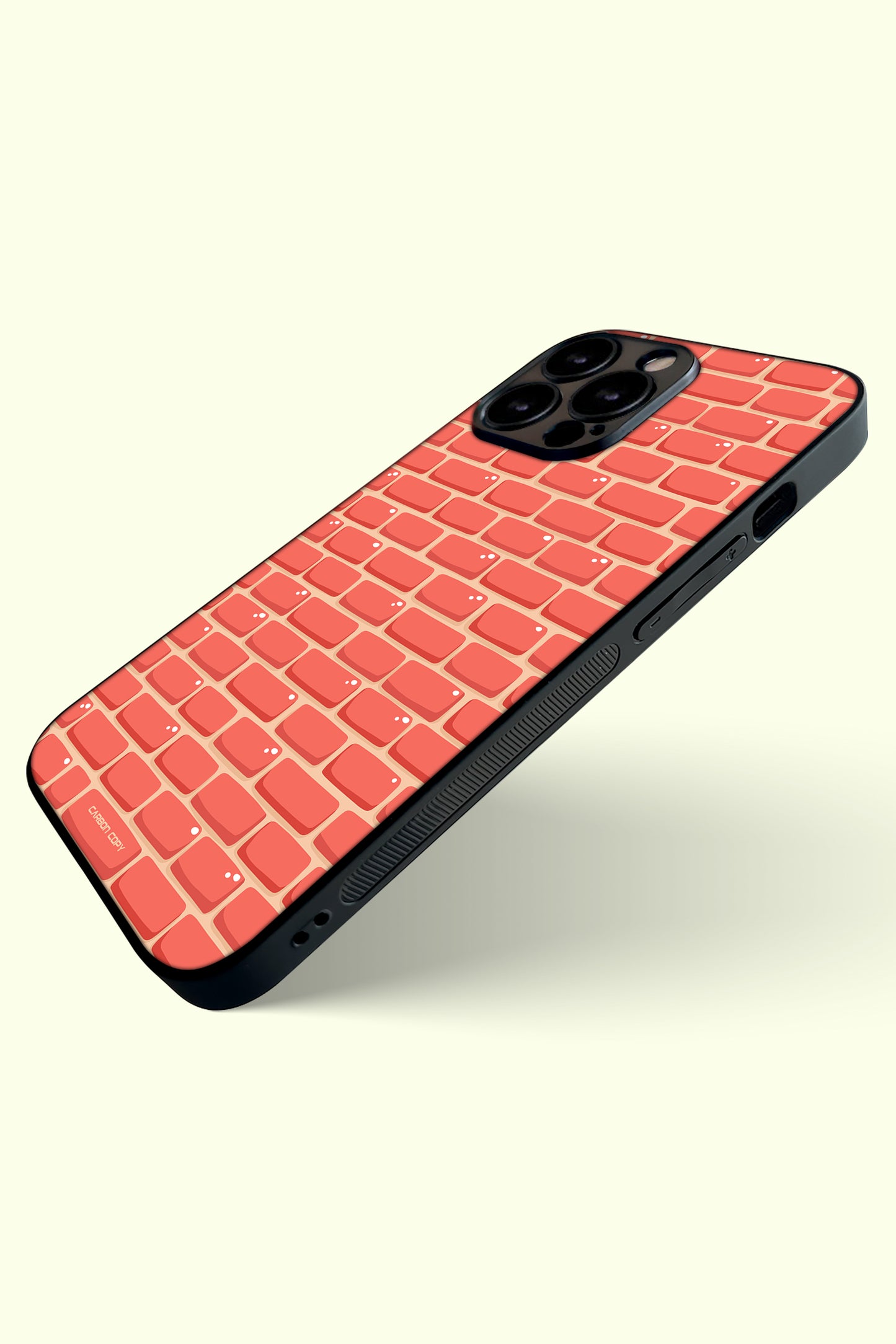 Brick Design Printed Glass Phone Case