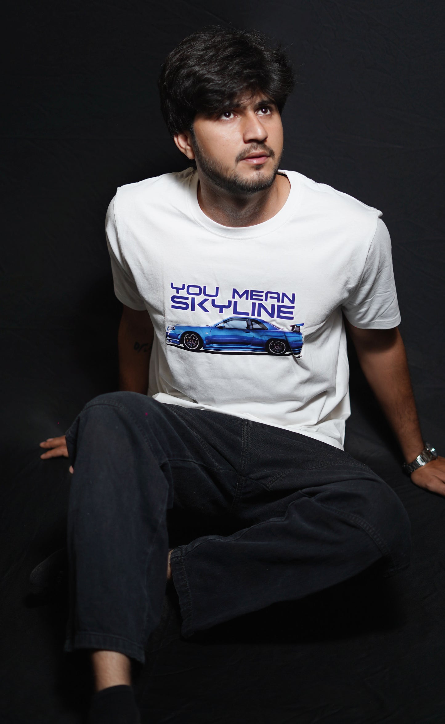Nissan Skyline R-34 GT Bayside  | JDM | YOU MEAN SKYLINE | CARBON COPY | Premium Unisex T-Shirt | Automotive