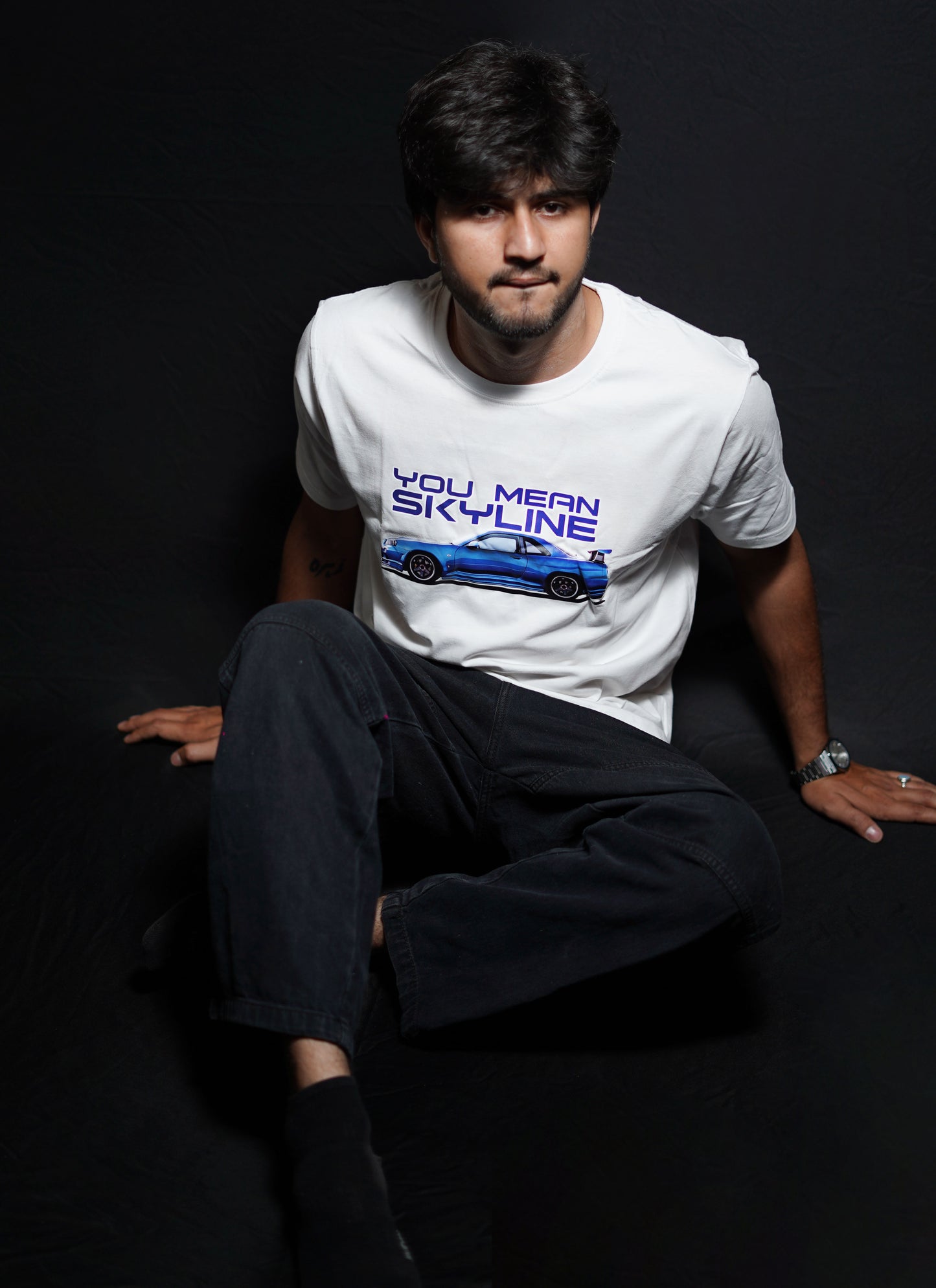 Nissan Skyline R-34 GT Bayside  | JDM | YOU MEAN SKYLINE | CARBON COPY | Premium Unisex T-Shirt | Automotive