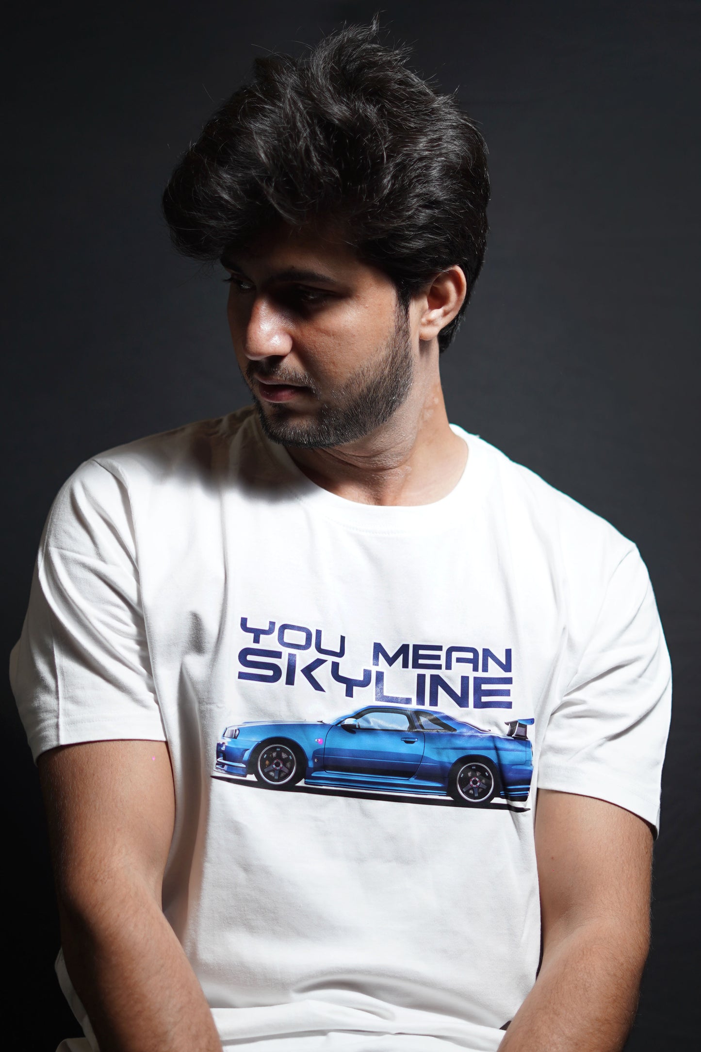 Nissan Skyline R-34 GT Bayside  | JDM | YOU MEAN SKYLINE | CARBON COPY | Premium Unisex T-Shirt | Automotive