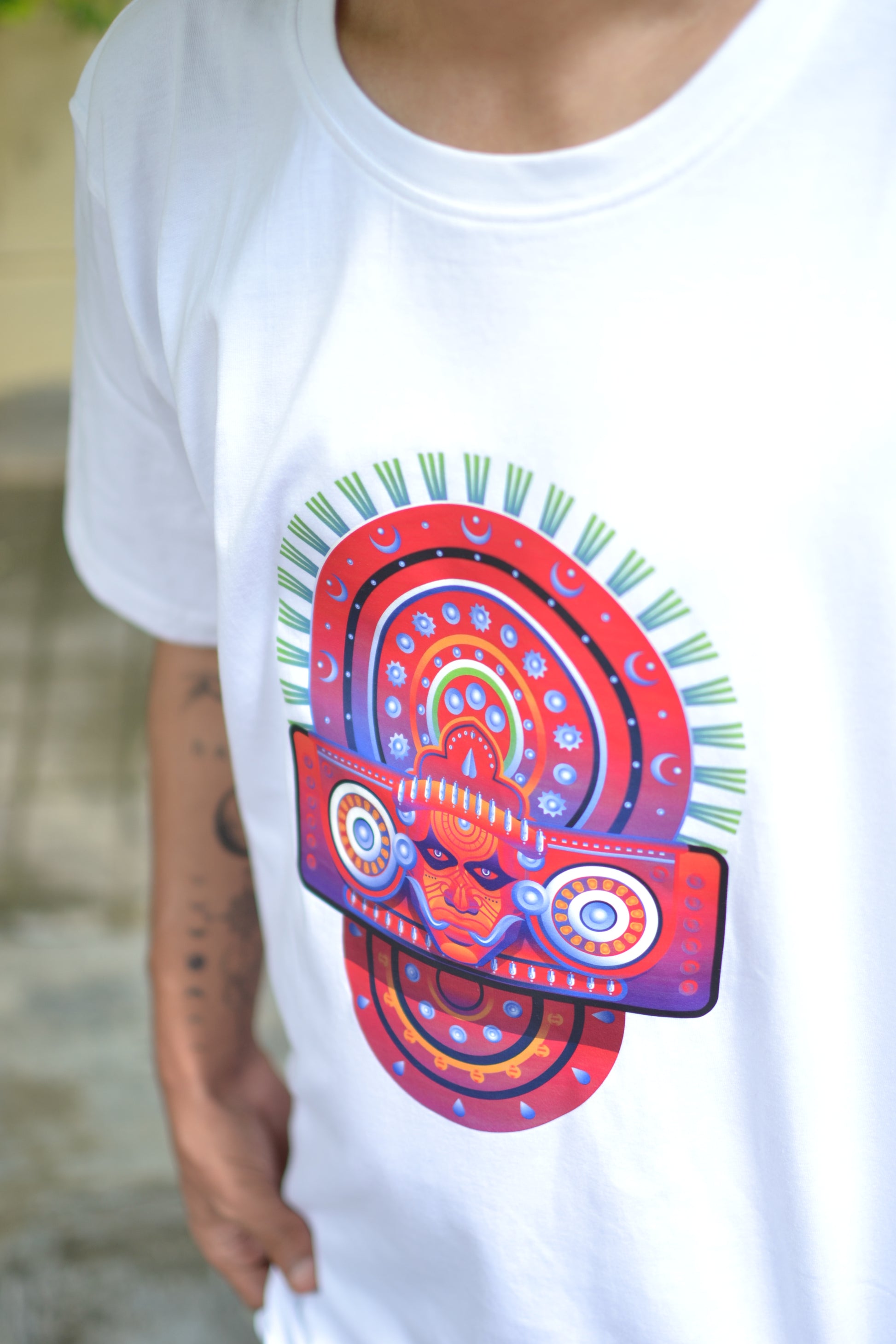 Bhagavathi Theyyam  | CARBON COPY | Premium Unisex T-Shirt | Theyyam White T-shirt