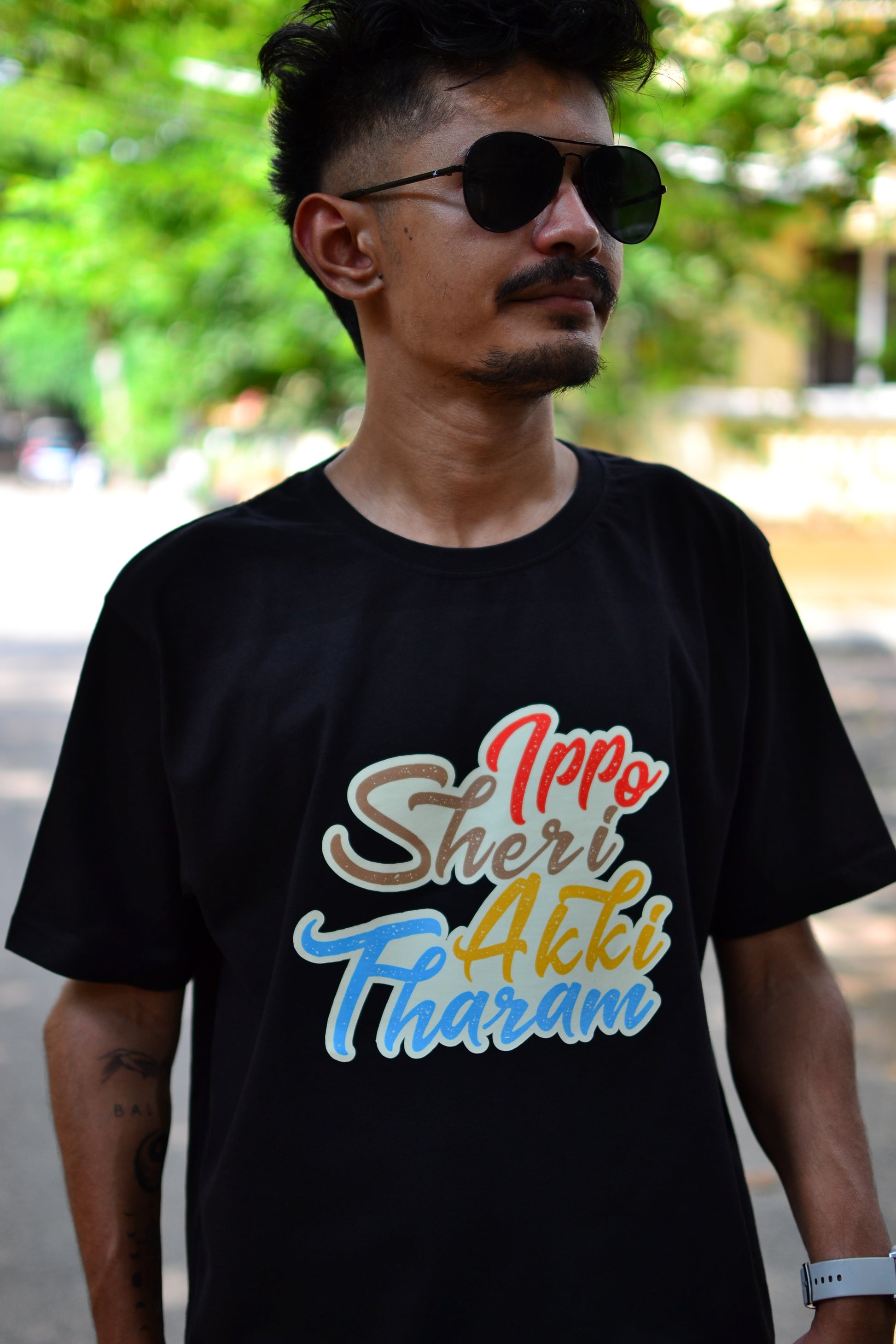 Ippo Sheri Akki Tharam | Black Unisex Printed T-Shirt | Malayalam Dialogue