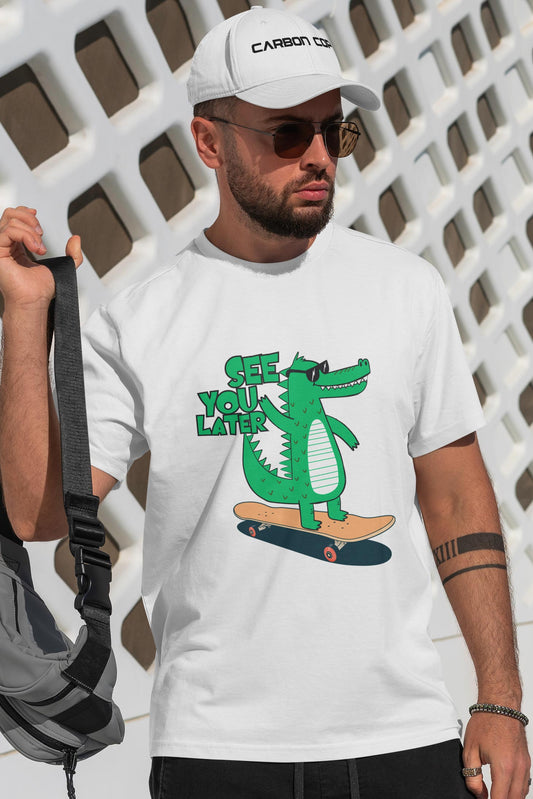 See You Later Alligator | CARBON-COPY | Premium Smart-Fit | Unisex T-Shirt | White T-Shirt