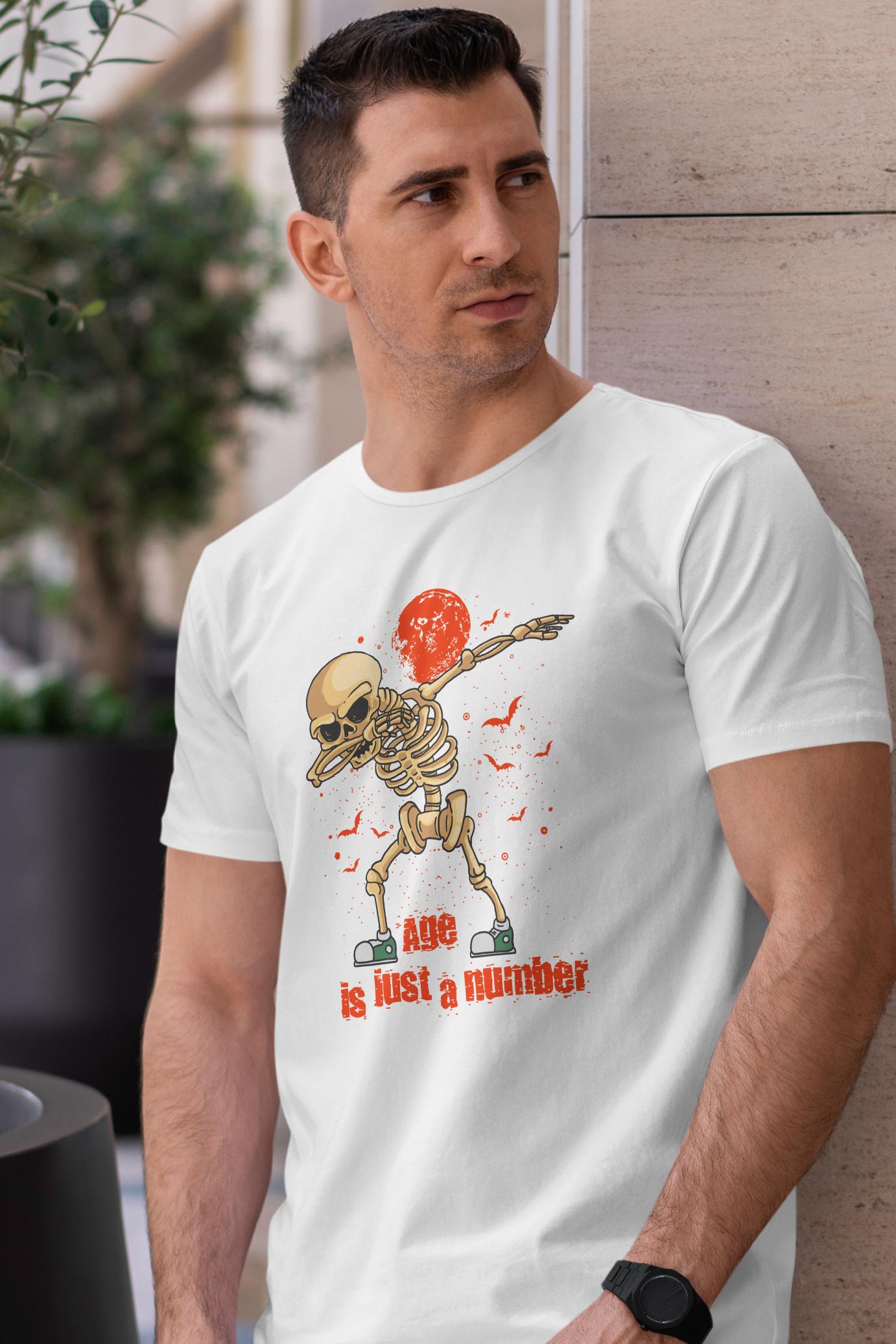 Age is just a number | CARBON-COPY | Premium Smart-Fit | Unisex T-Shirt| Black T-Shirt