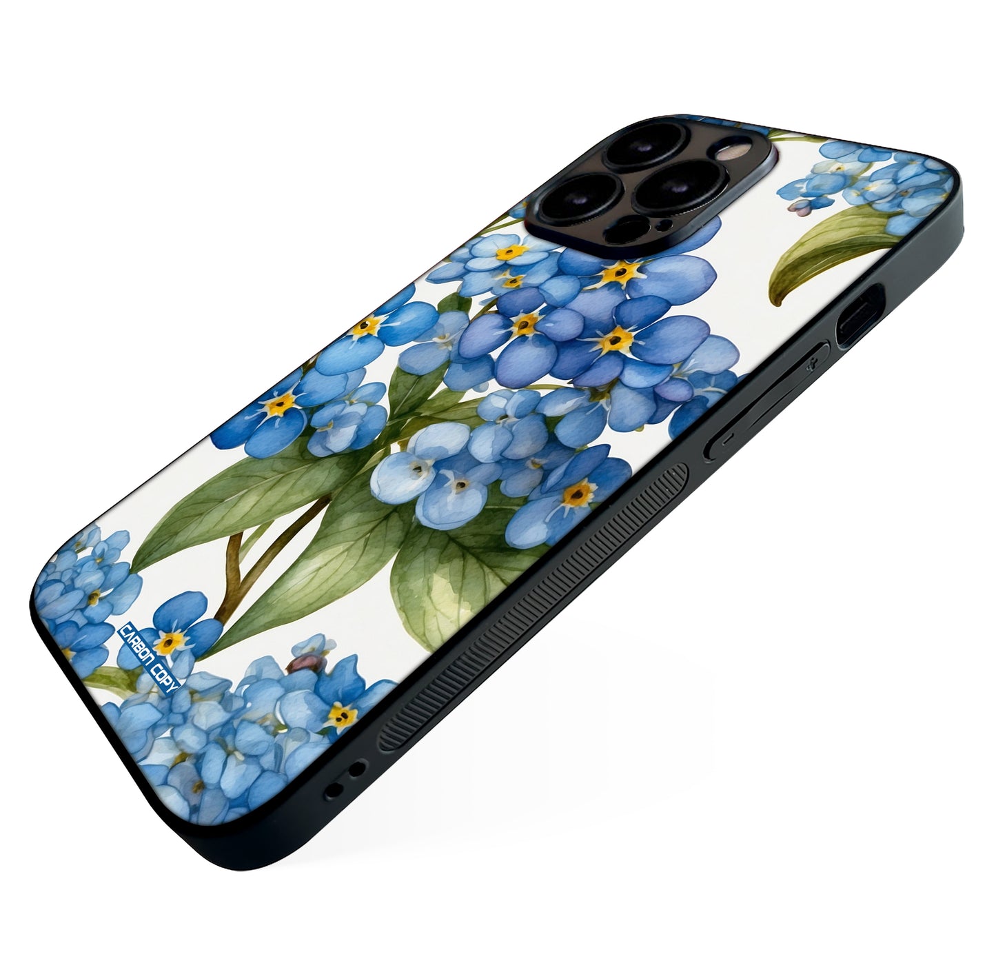 Pattern Phone Glass Cover Forget Me Not Floral