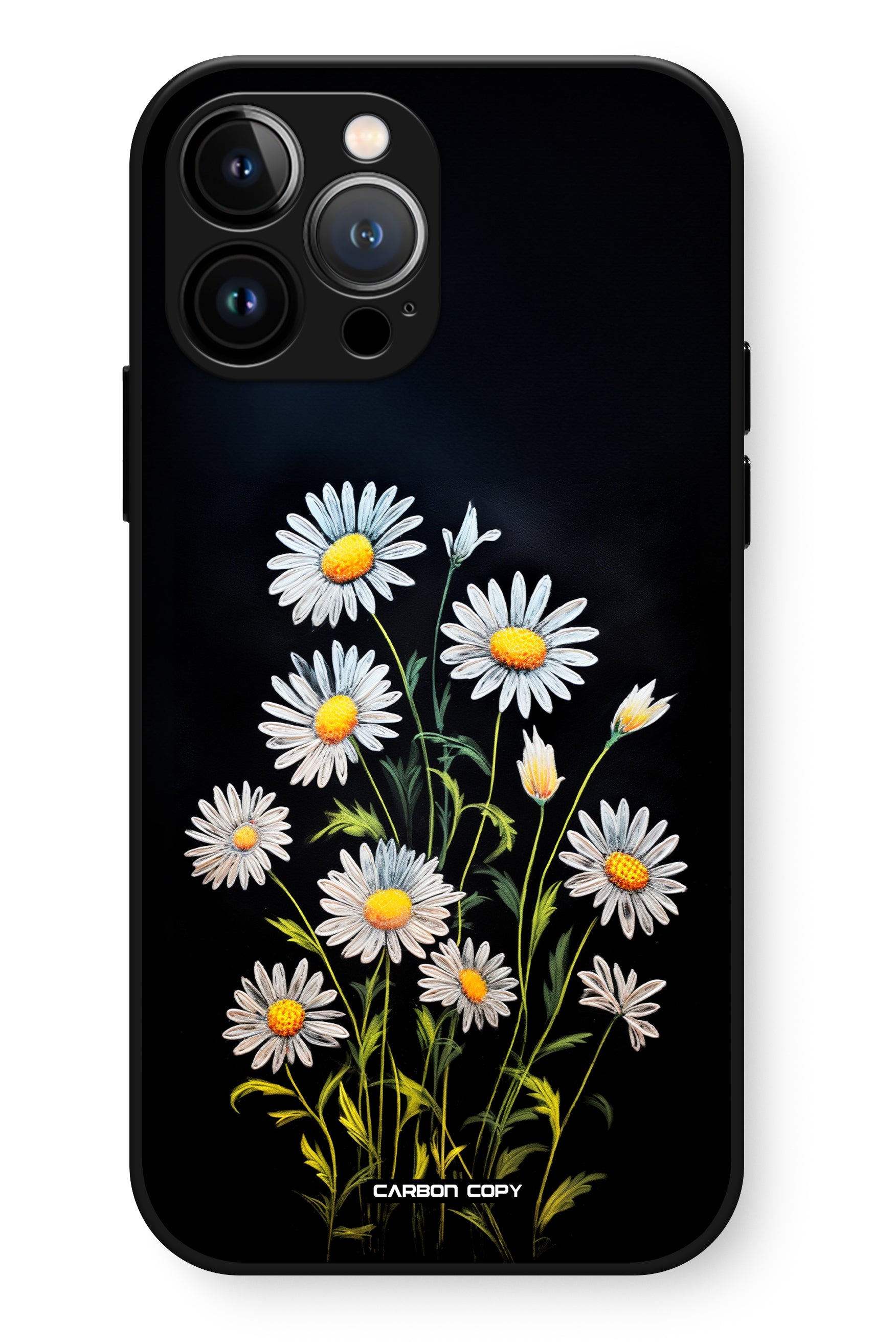 Daisy Pattern Phone Glass Case – CARBON COPY Daisy Pattern Phone Glass Case – CARBON COPY