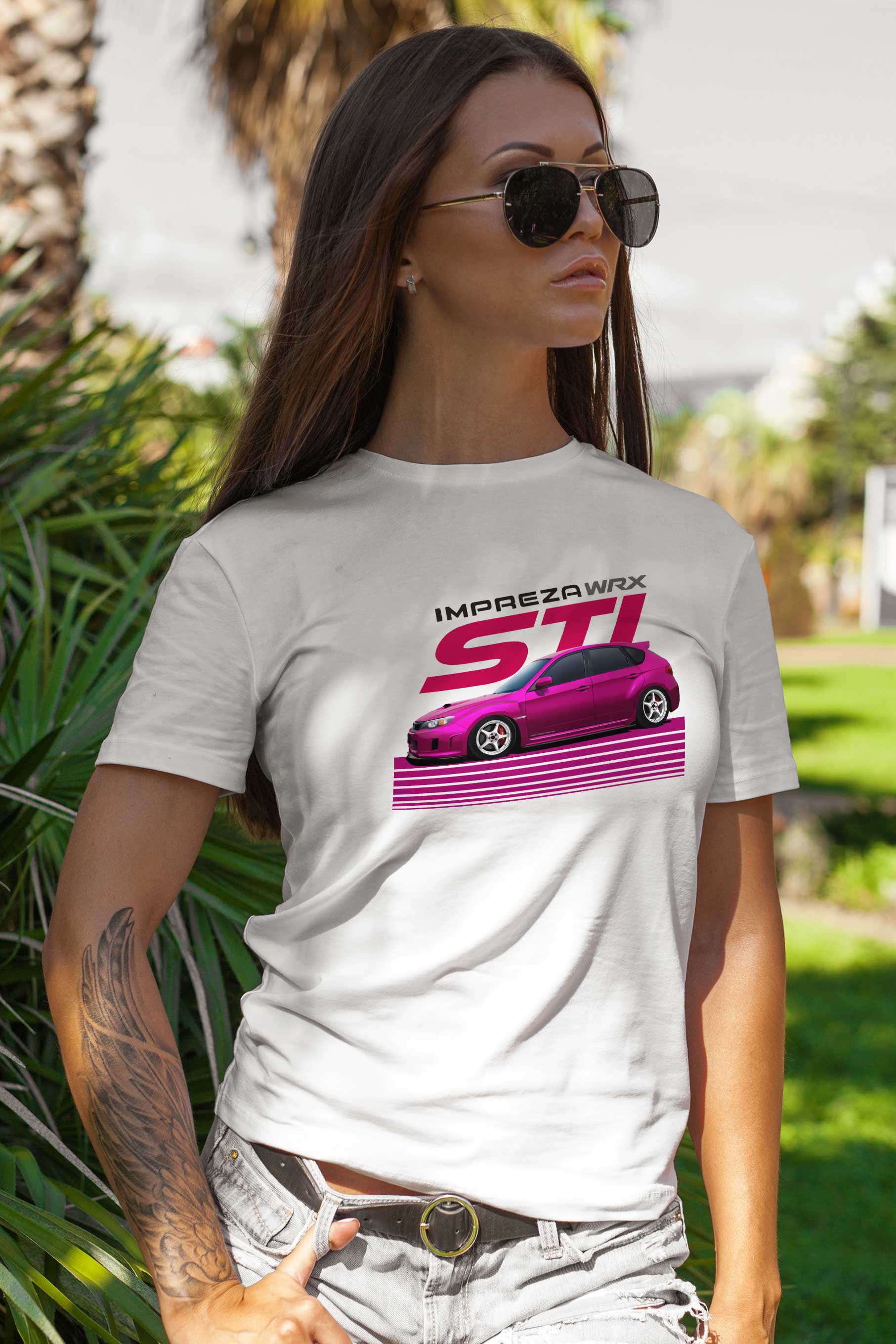 Subaru Impreza WRX STI | CARBON-COPY | Premium Smart-Fit | Unisex T-Shirt| White T-Shirt