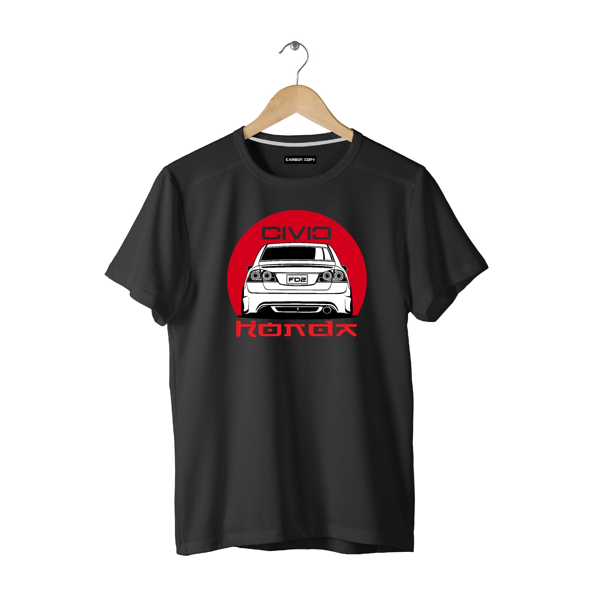 Honda Civic FD 2 | CARBON-COPY | Premium Smart-Fit | Unisex T-Shirt | Black T Shirt