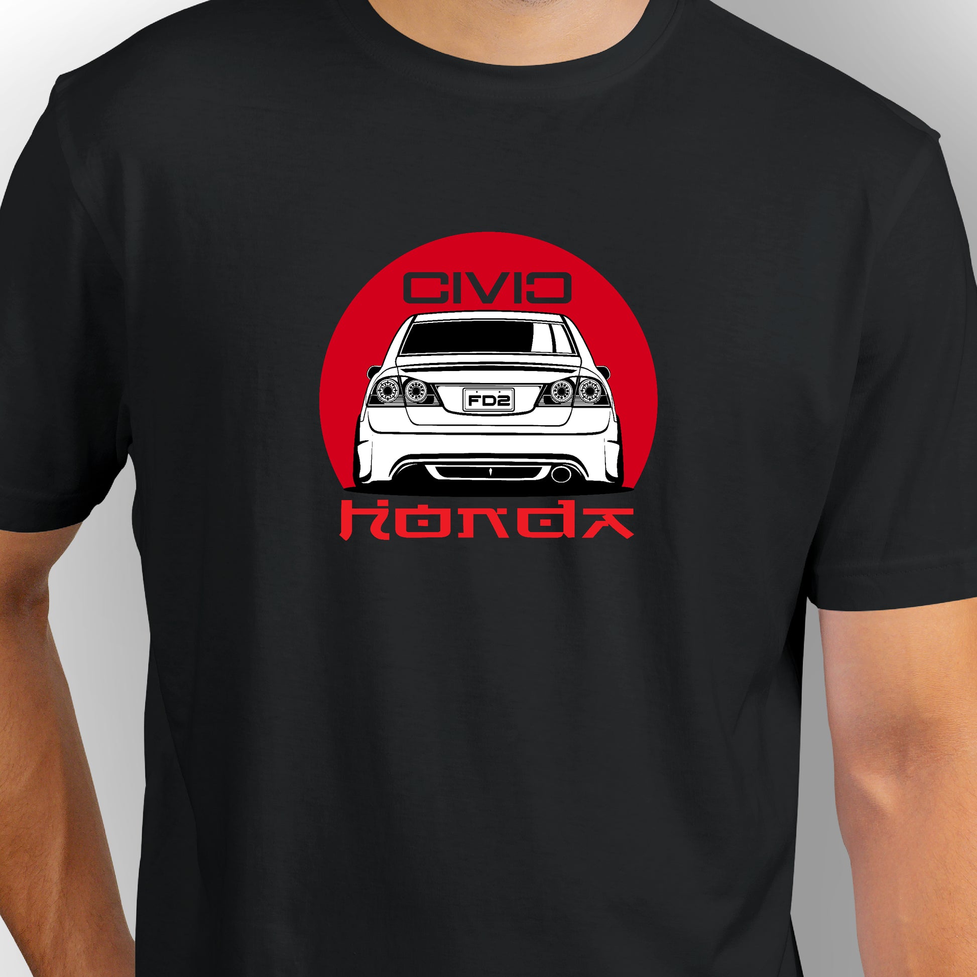 Honda Civic FD 2 | CARBON-COPY | Premium Smart-Fit | Unisex T-Shirt | Black T Shirt