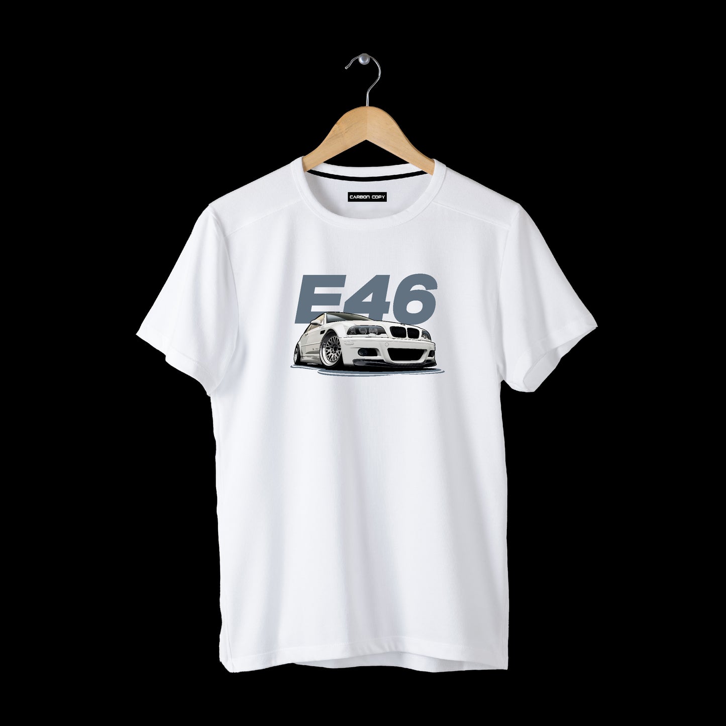 BMW E-46 M3 | CARBON-COPY | Premium Smart-Fit | Unisex T-Shirt| White T-Shirt
