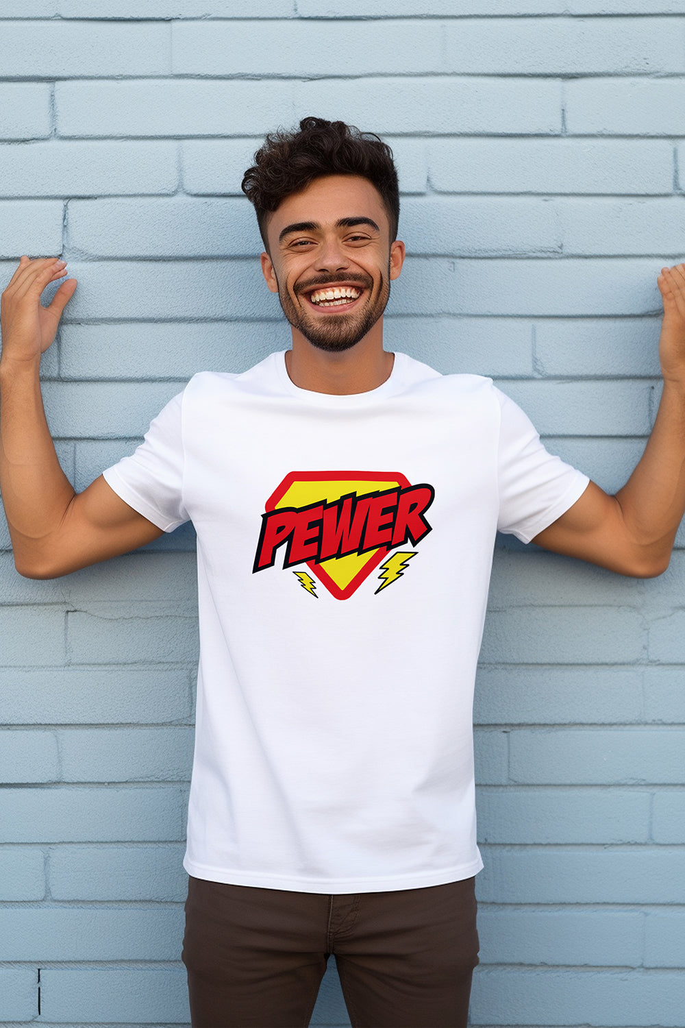 Pewer | CARBON-COPY | Premium Smart-Fit | Unisex T-Shirt| White | T-Shirt