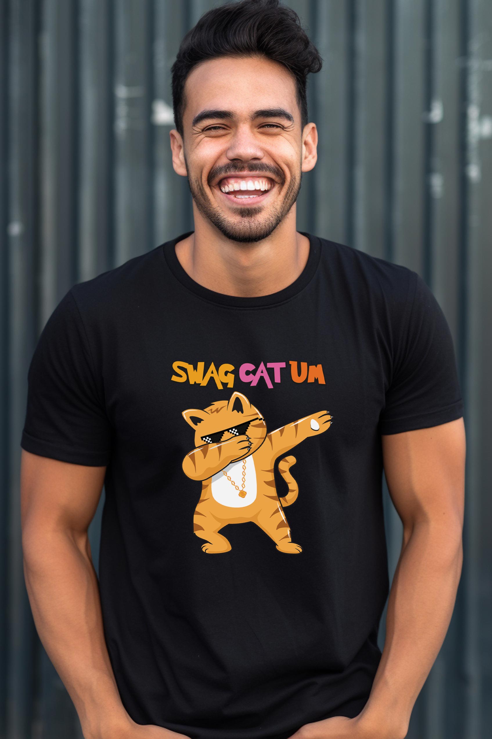 Swagatham | CARBON-COPY l Premium Smart-Fit l Unisex T-Shirt | Black T-Shirt
