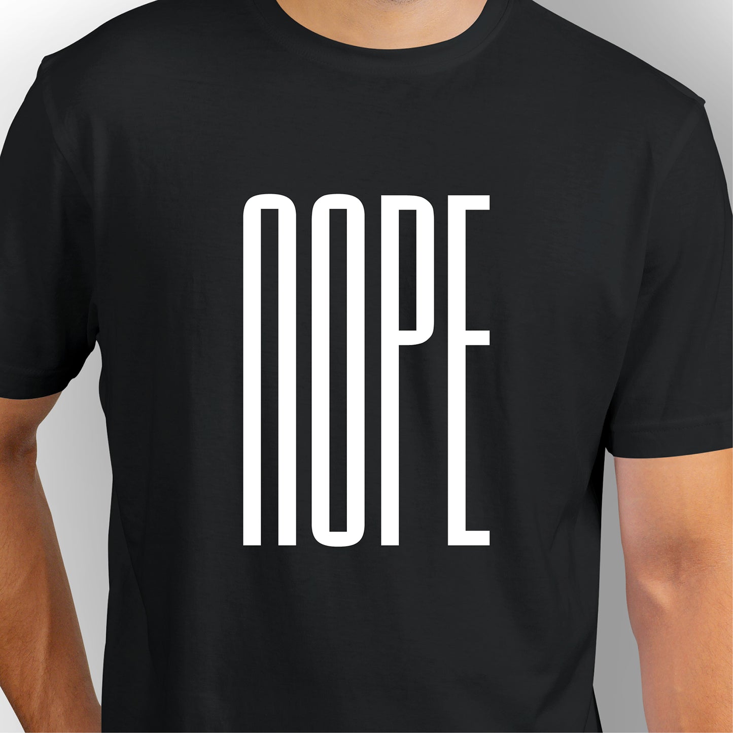 Nope | CARBON-COPY | Premium Smart-Fit | Unisex T-Shirt| Black | T-Shirt