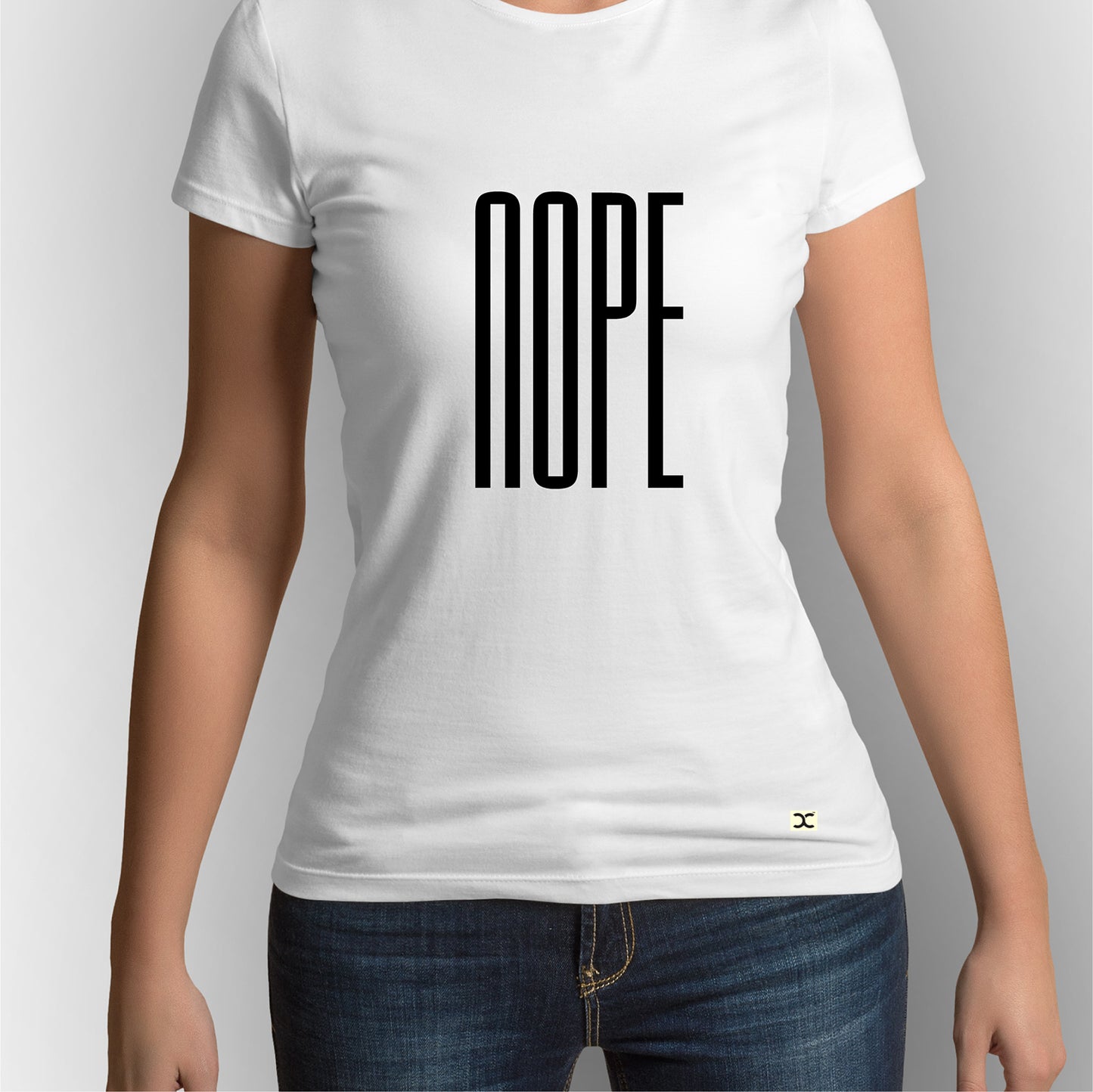 Nope | CARBON-COPY | Premium Smart-Fit | Unisex T-Shirt | White T-Shirt