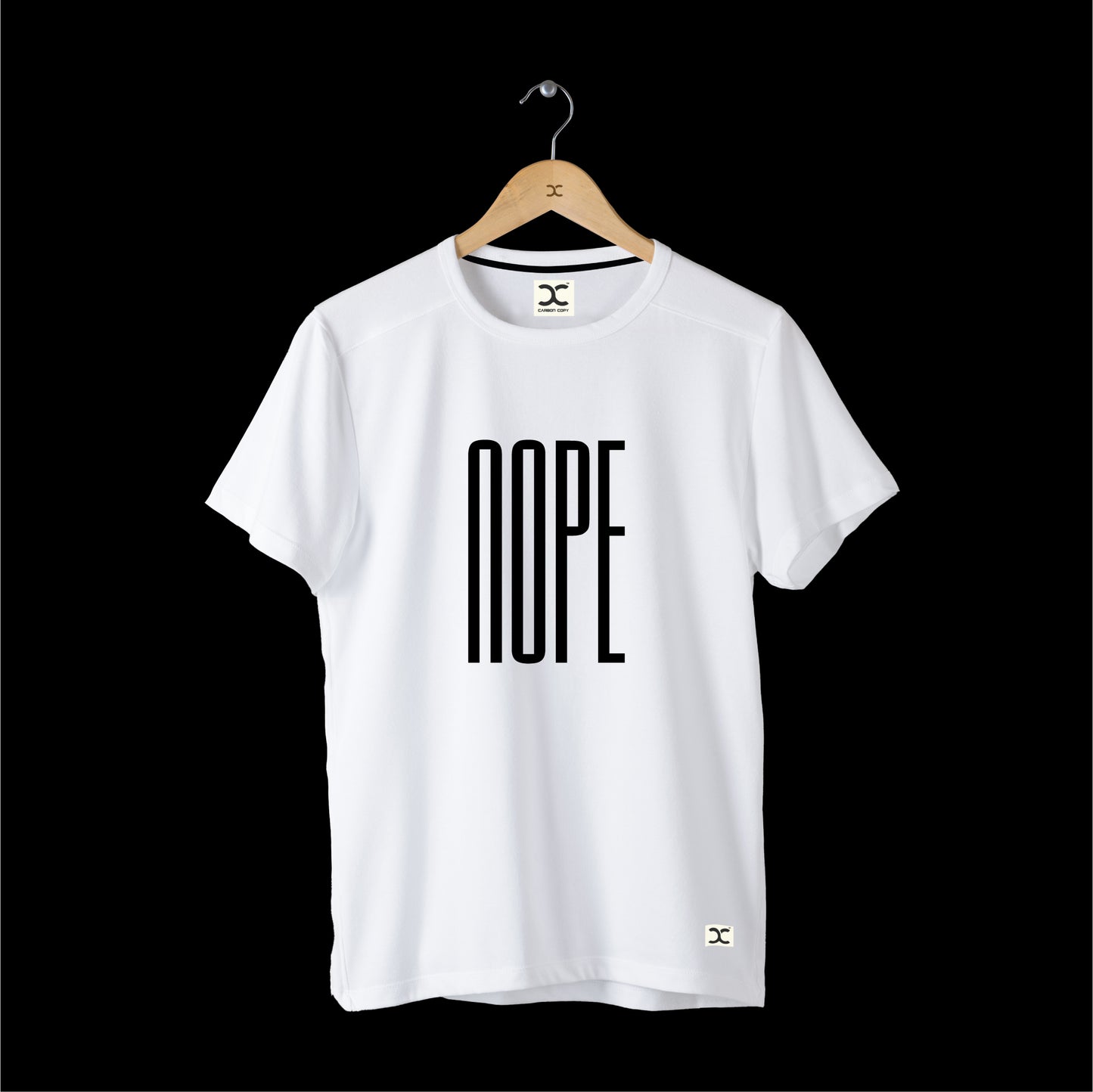 Nope | CARBON-COPY | Premium Smart-Fit | Unisex T-Shirt | White T-Shirt