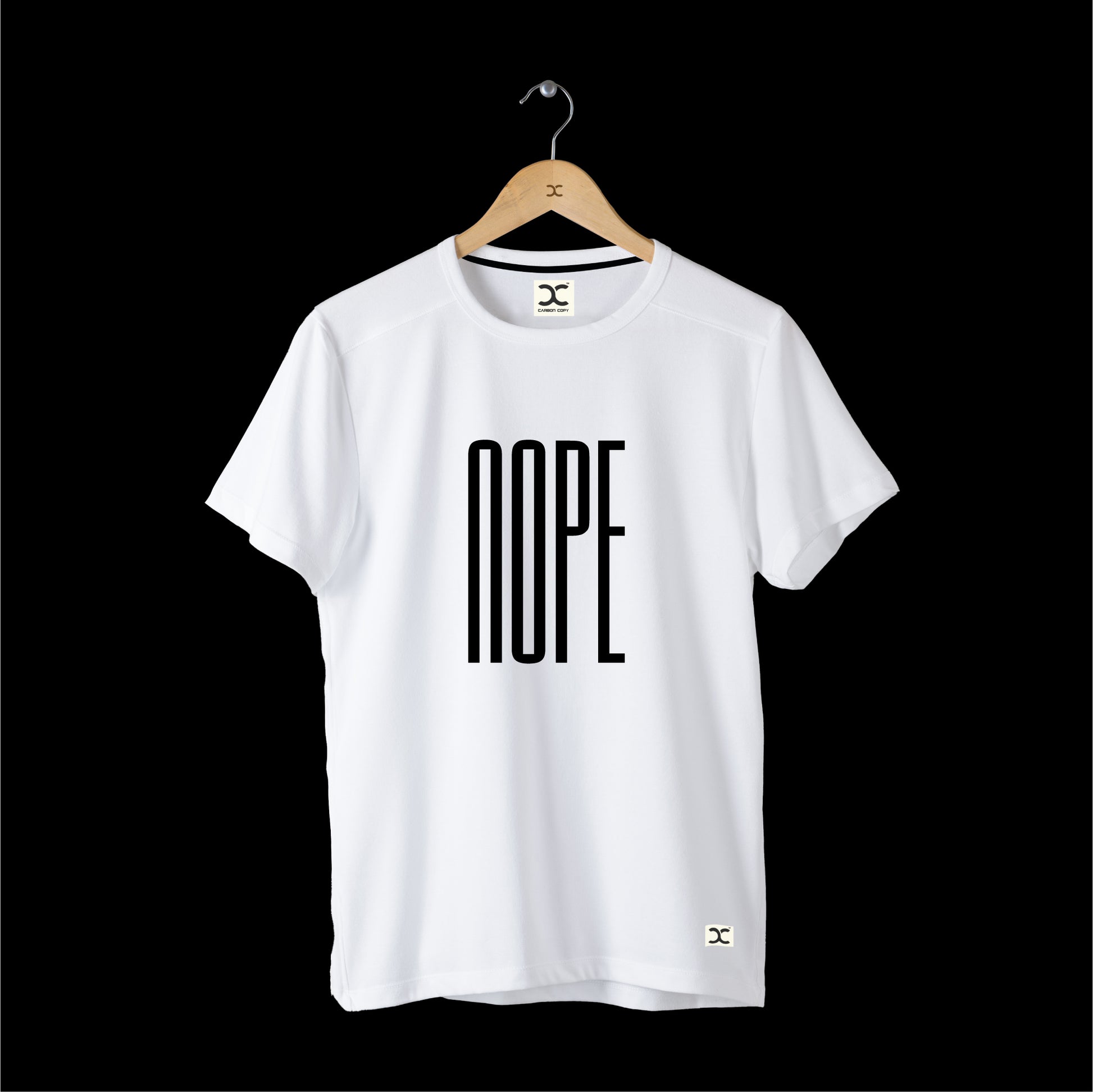 Nope | CARBON-COPY | Premium Smart-Fit | Unisex T-Shirt | White T-Shirt