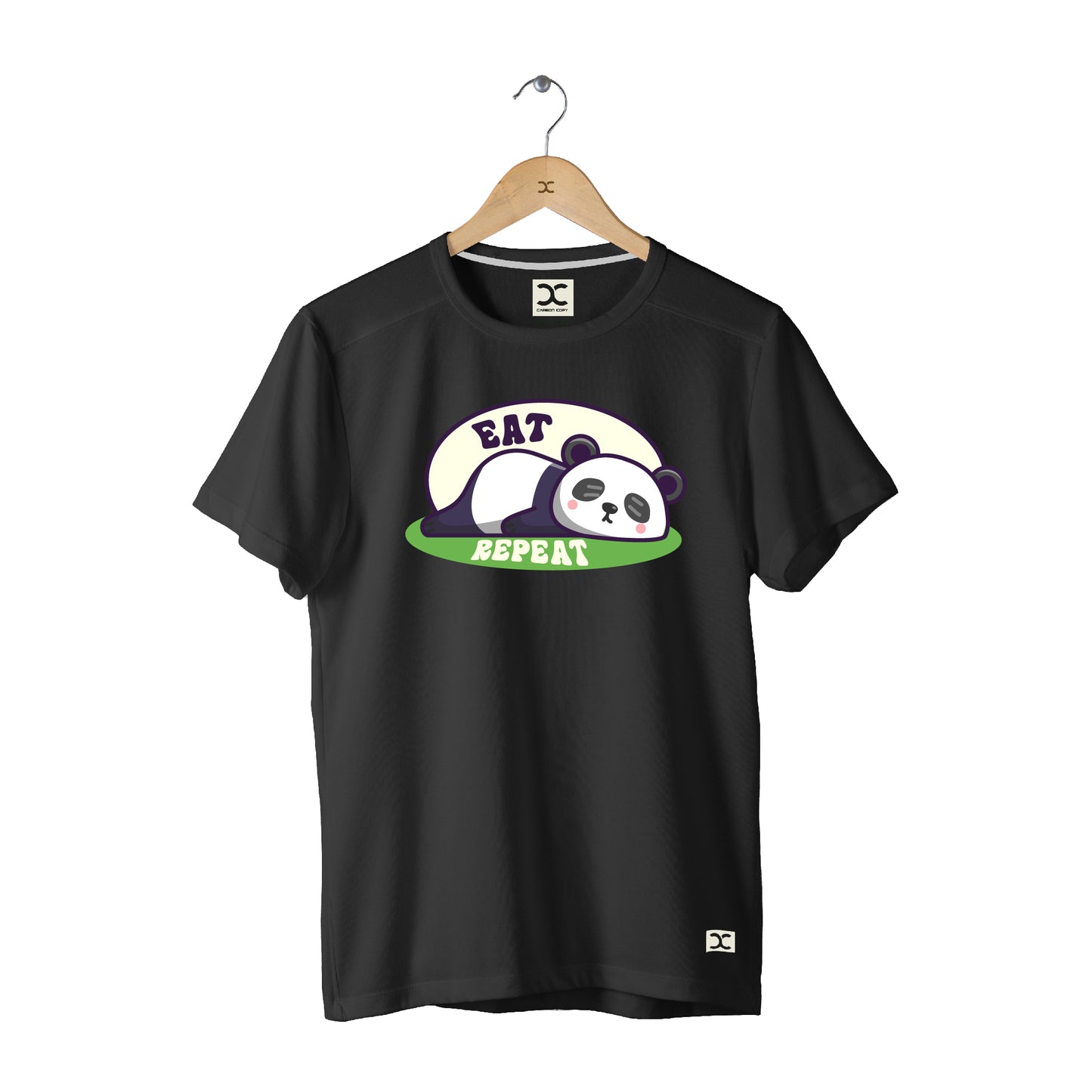 Eat Sleep Repeat | CARBON-COPY | Premium Smart-Fit | Unisex T-Shirt | Black | T-Shirt