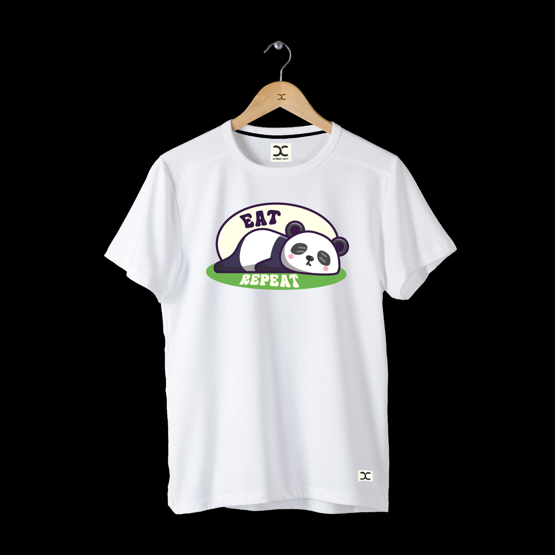 Eat Sleep Repeat | CARBON-COPY | Premium Smart-Fit | Unisex T-Shirt | White | T-Shirt