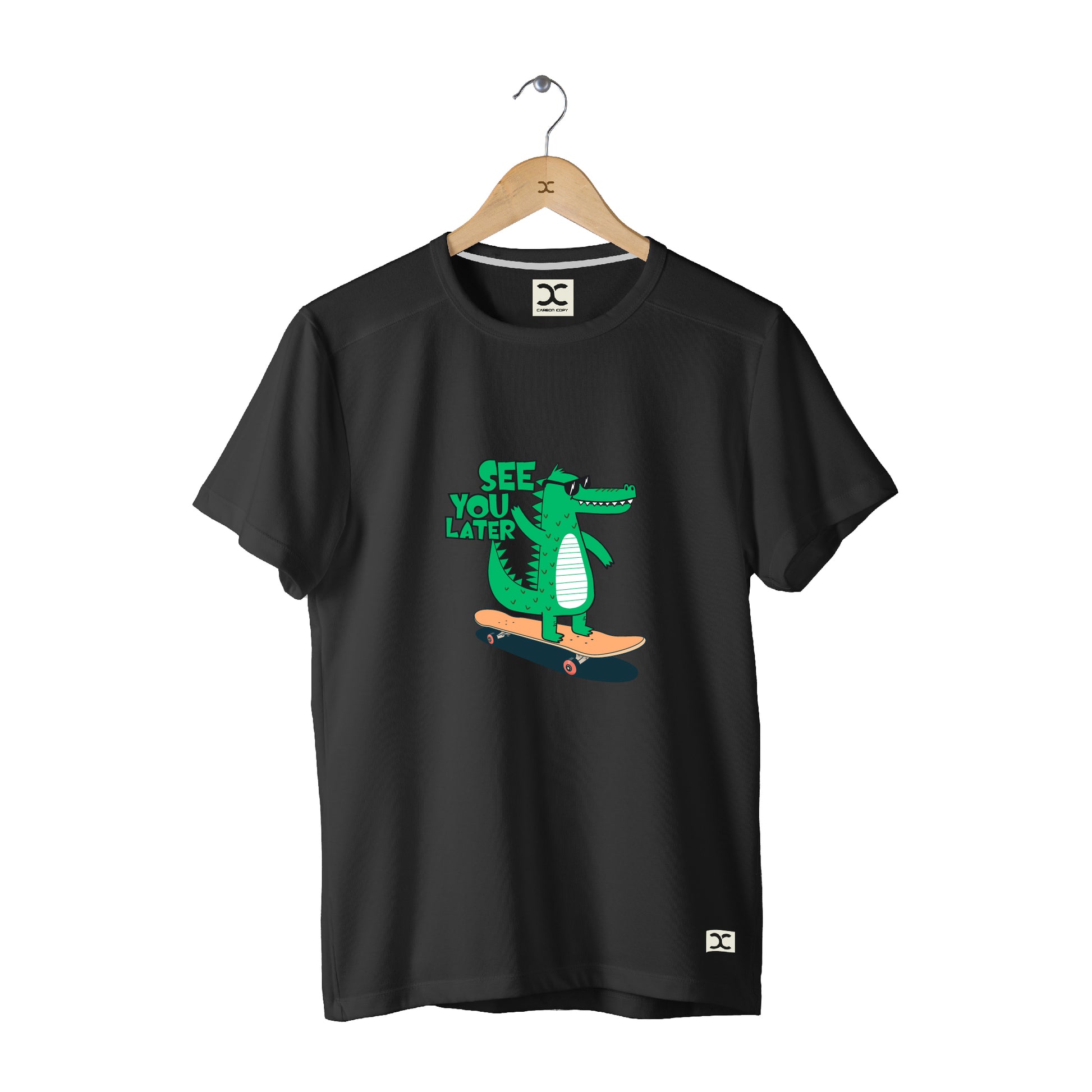 See You Later Alligator | CARBON-COPY | Premium Smart-Fit | Unisex T-Shirt | Black T-Shirt