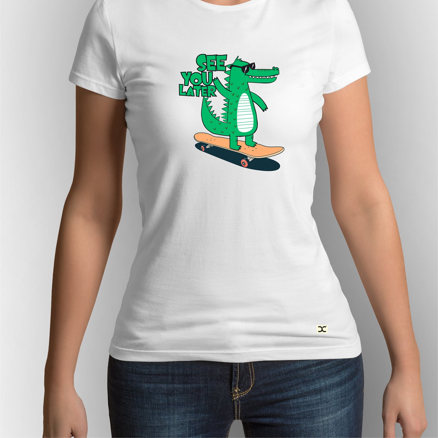 See You Later Alligator | CARBON-COPY | Premium Smart-Fit | Unisex T-Shirt | White T-Shirt