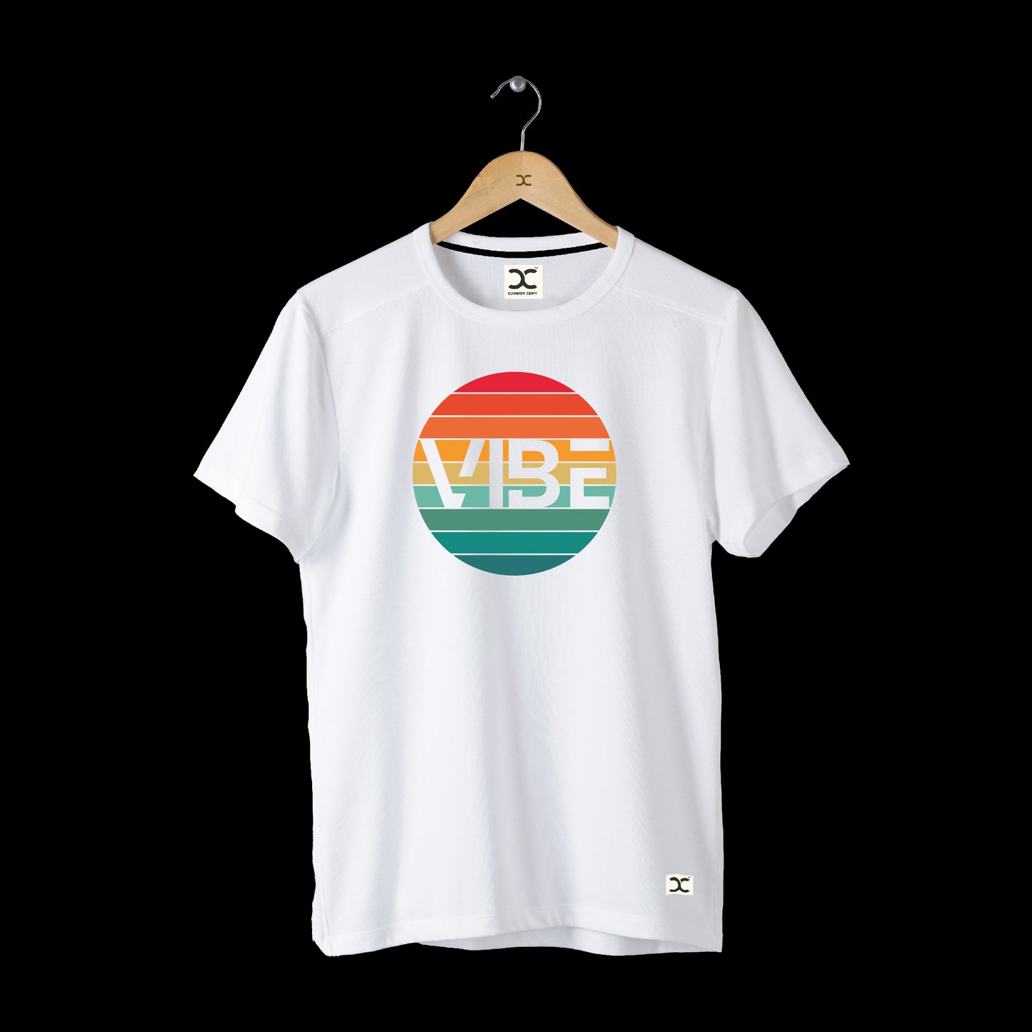 VIBE | CARBON-COPY | Premium Smart-Fit | Unisex T-Shirt| White | T-Shirt