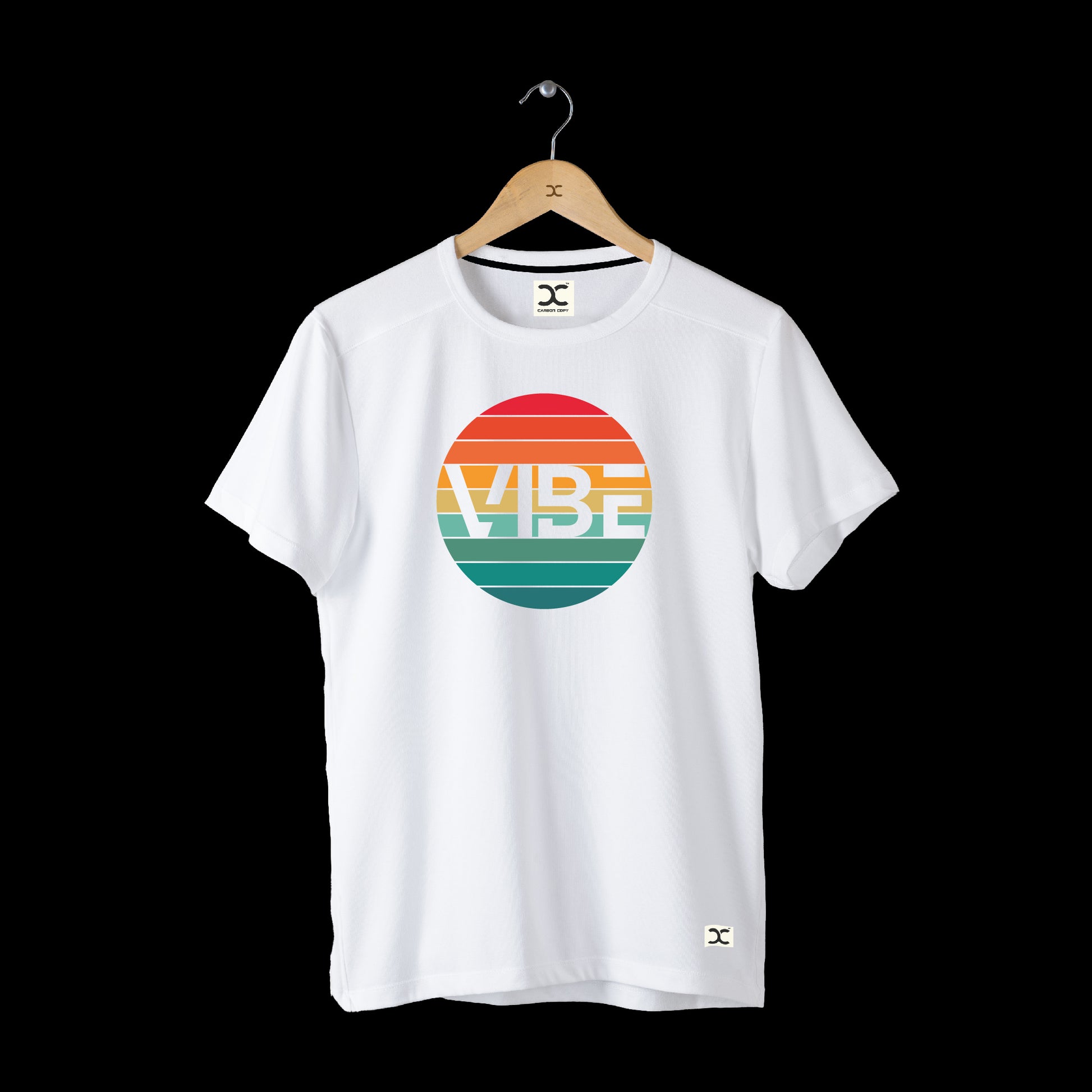 VIBE | CARBON-COPY | Premium Smart-Fit | Unisex T-Shirt| White | T-Shirt