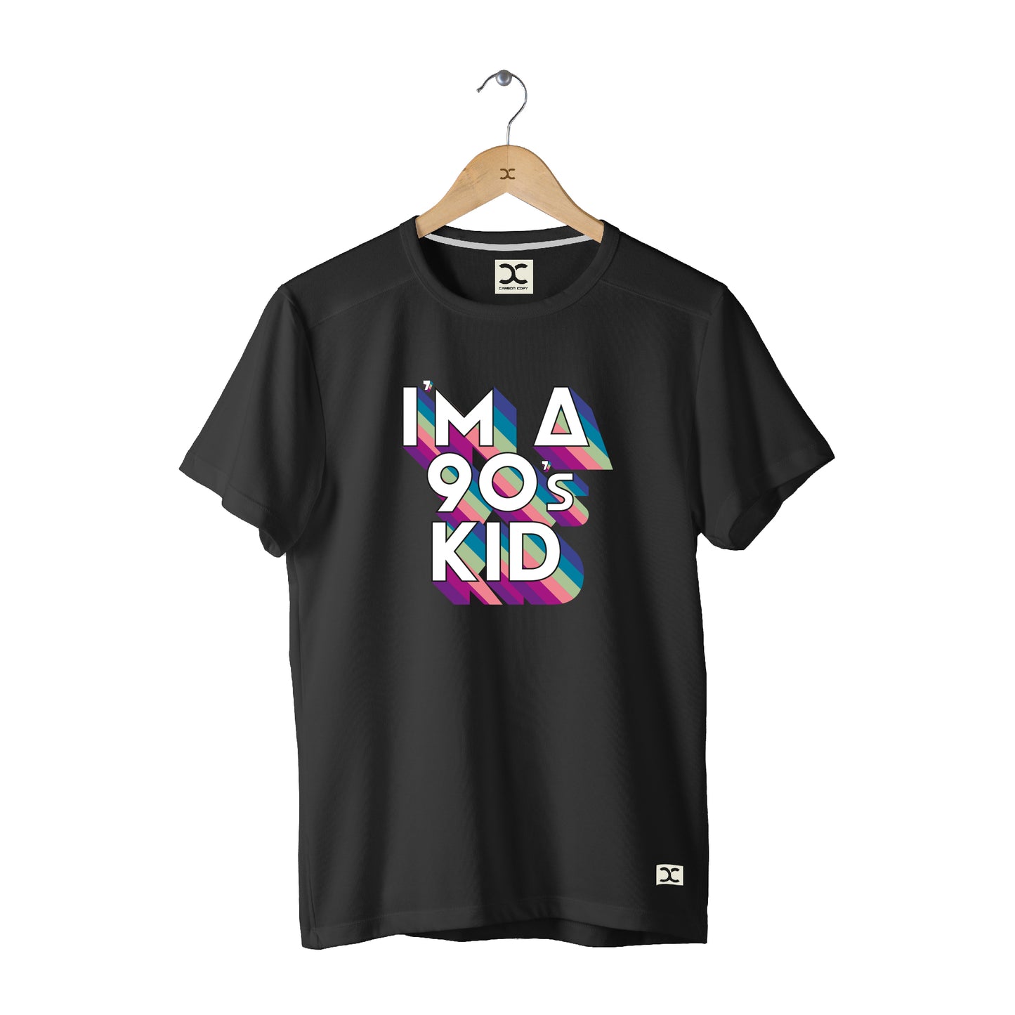 90's Kid | CARBON-COPY | Premium Smart-Fit | Unisex T-Shirt| Black T-Shirt