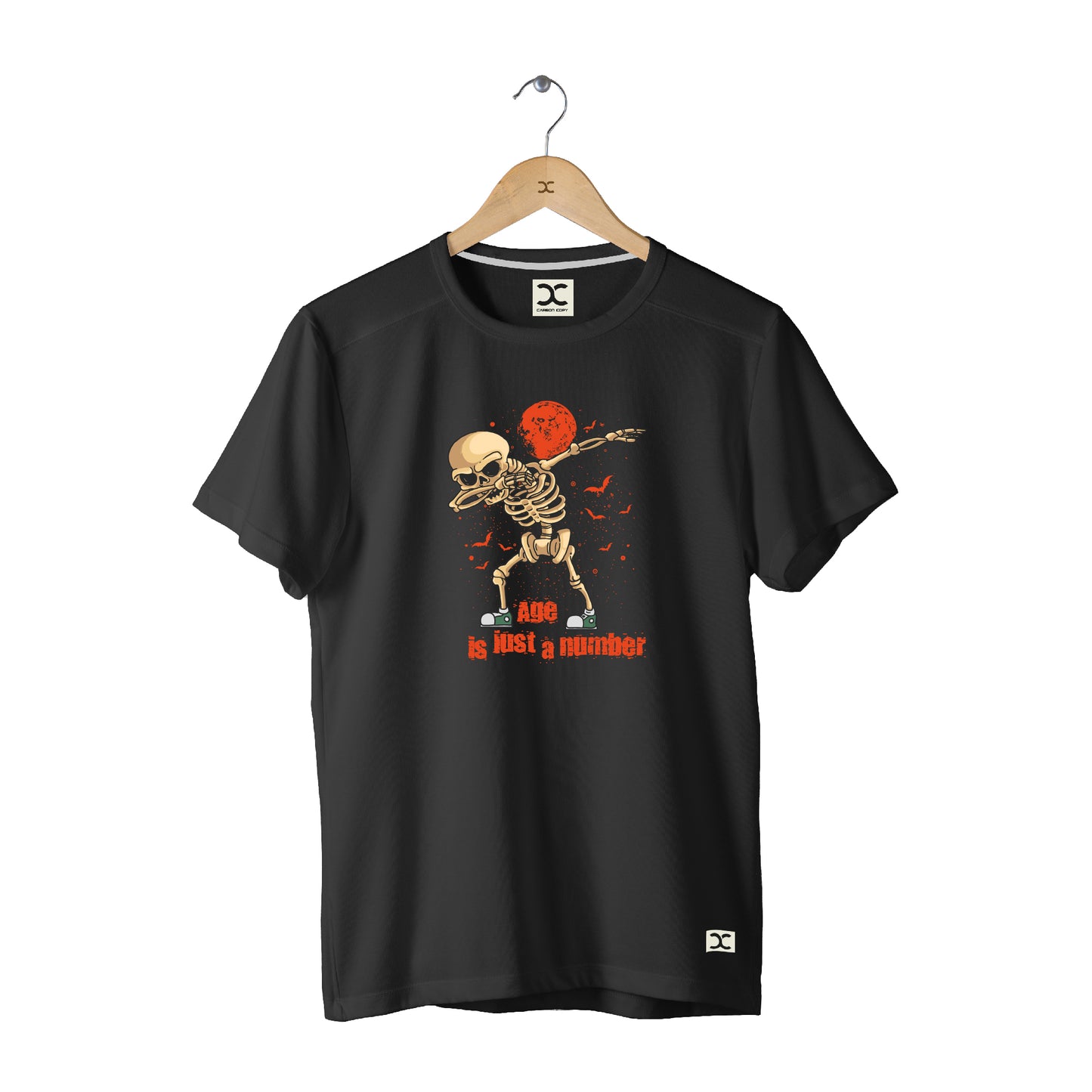Age is just a number | CARBON-COPY | Premium Smart-Fit | Unisex T-Shirt| Black T-Shirt