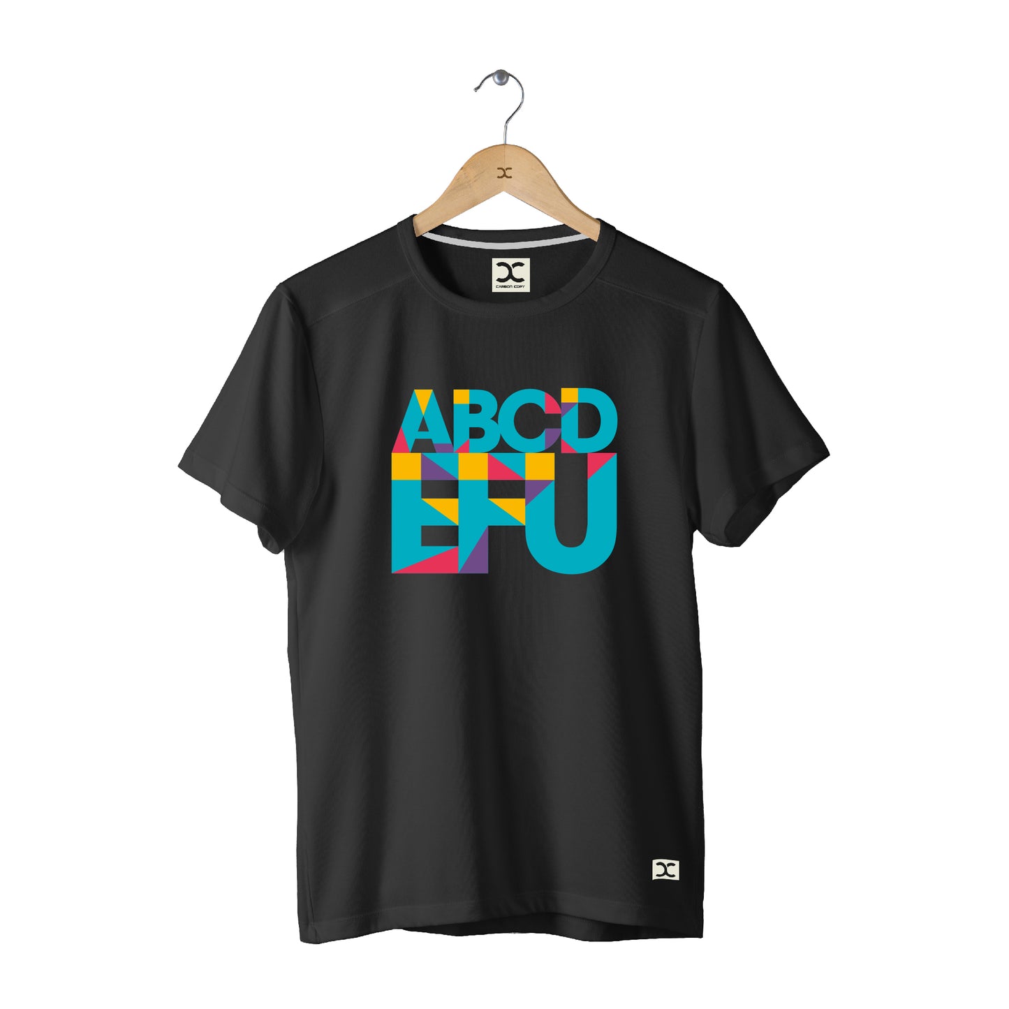 ABCDEFU | CARBON-COPY | Premium Smart-Fit | Unisex T-Shirt| Black T-Shirt