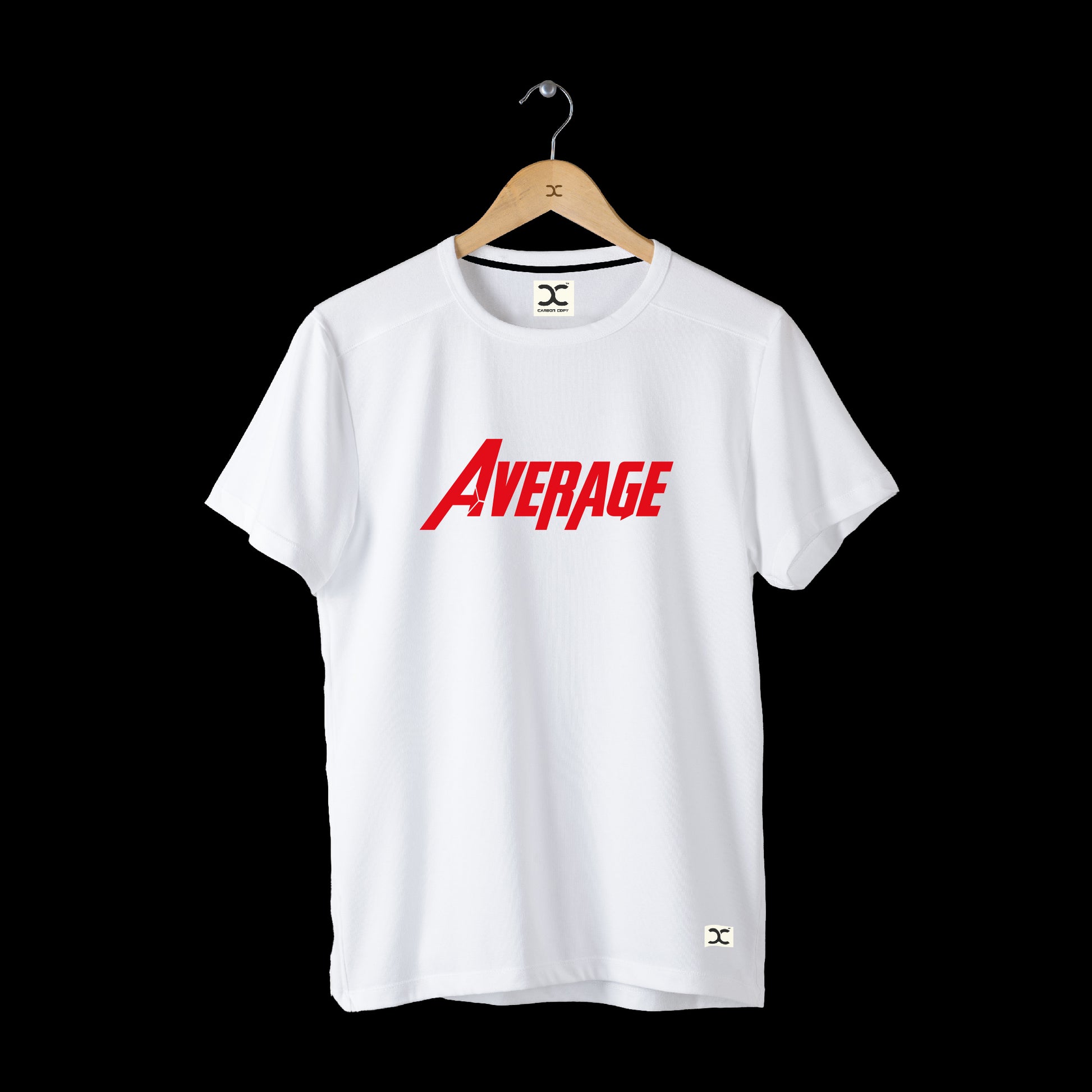 Average | CARBON-COPY | Premium Smart-Fit | Unisex T-Shirt| White T-Shirt