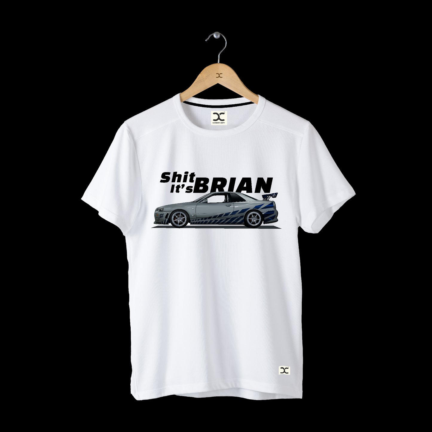 Nissan Skyline GT-R R34 | CARBON-COPY | Premium Smart-Fit | Unisex T-Shirt| White | T-Shirt