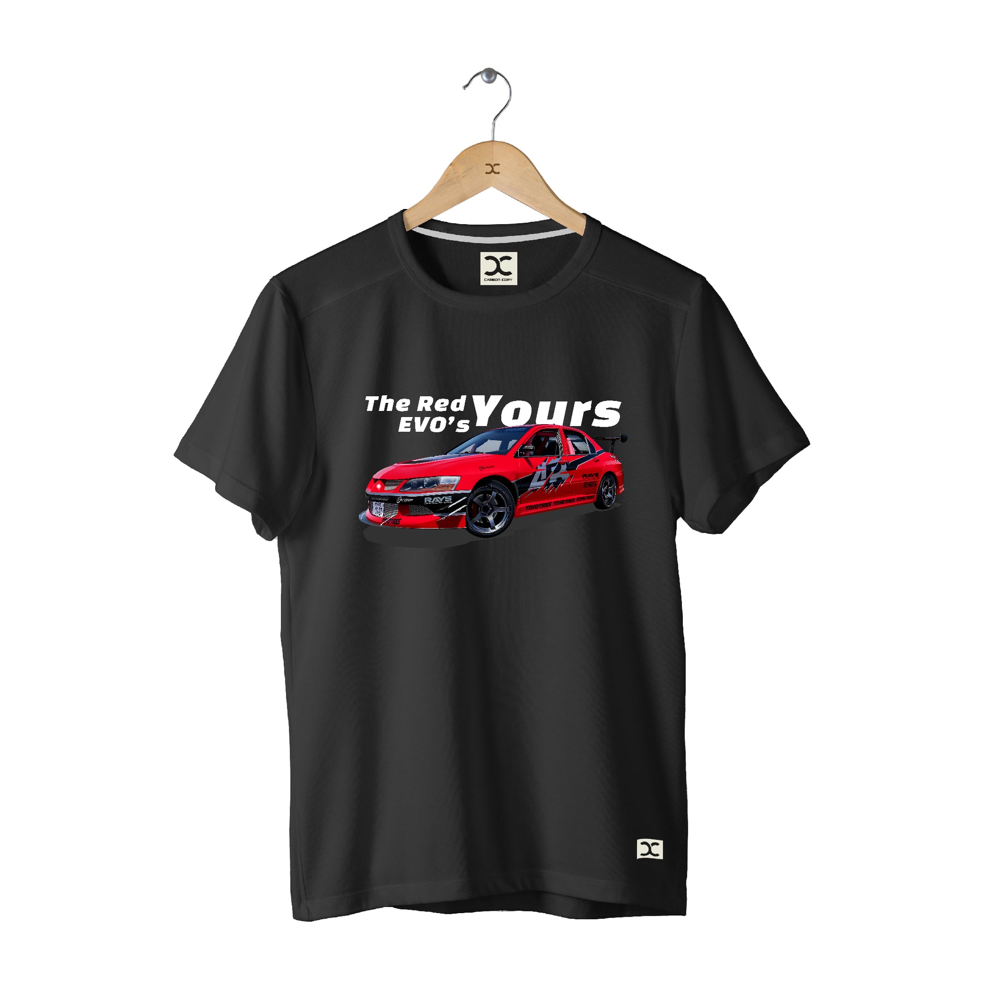 Mitsubishi Lancer Evo | CARBON-COPY | Premium Smart-Fit | Unisex T-Shirt| Black T-Shirt