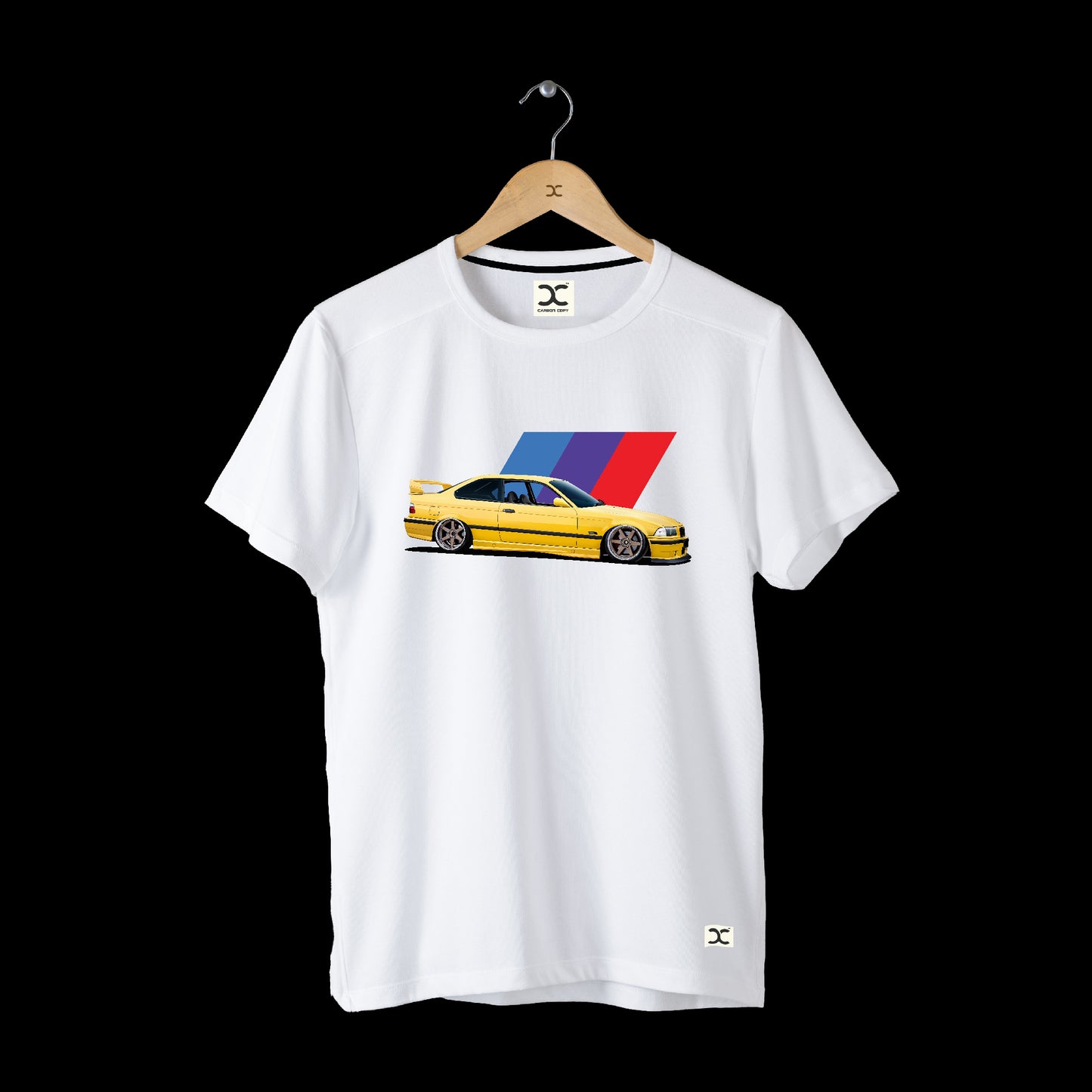 BMW E36 M3 | CARBON-COPY | Premium Smart-Fit | Unisex T-Shirt| White T-Shirt