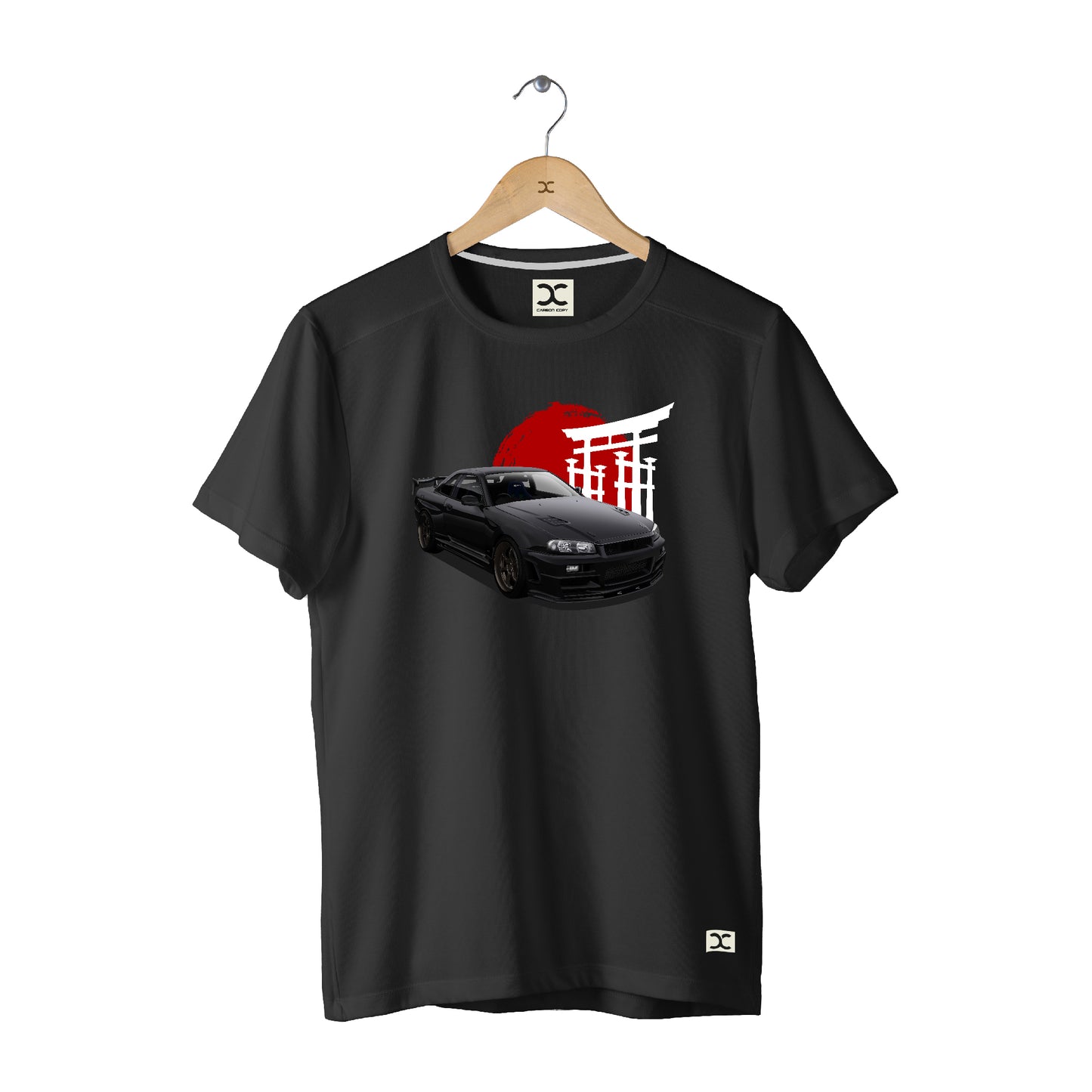 Nissan Skyline GT-R R34 | CARBON-COPY | Premium Smart-Fit | Unisex T-Shirt| Black | T-Shirt