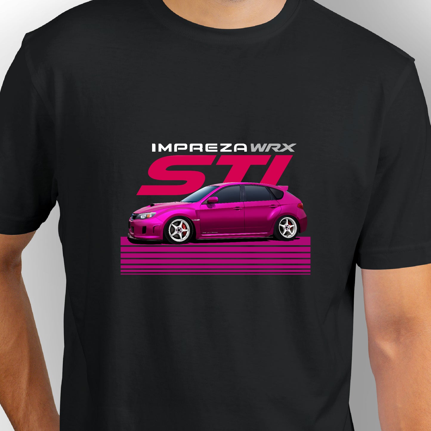 Subaru Impreza WRX STI | CARBON-COPY | Premium Smart-Fit | Unisex T-Shirt| Black T-Shirt