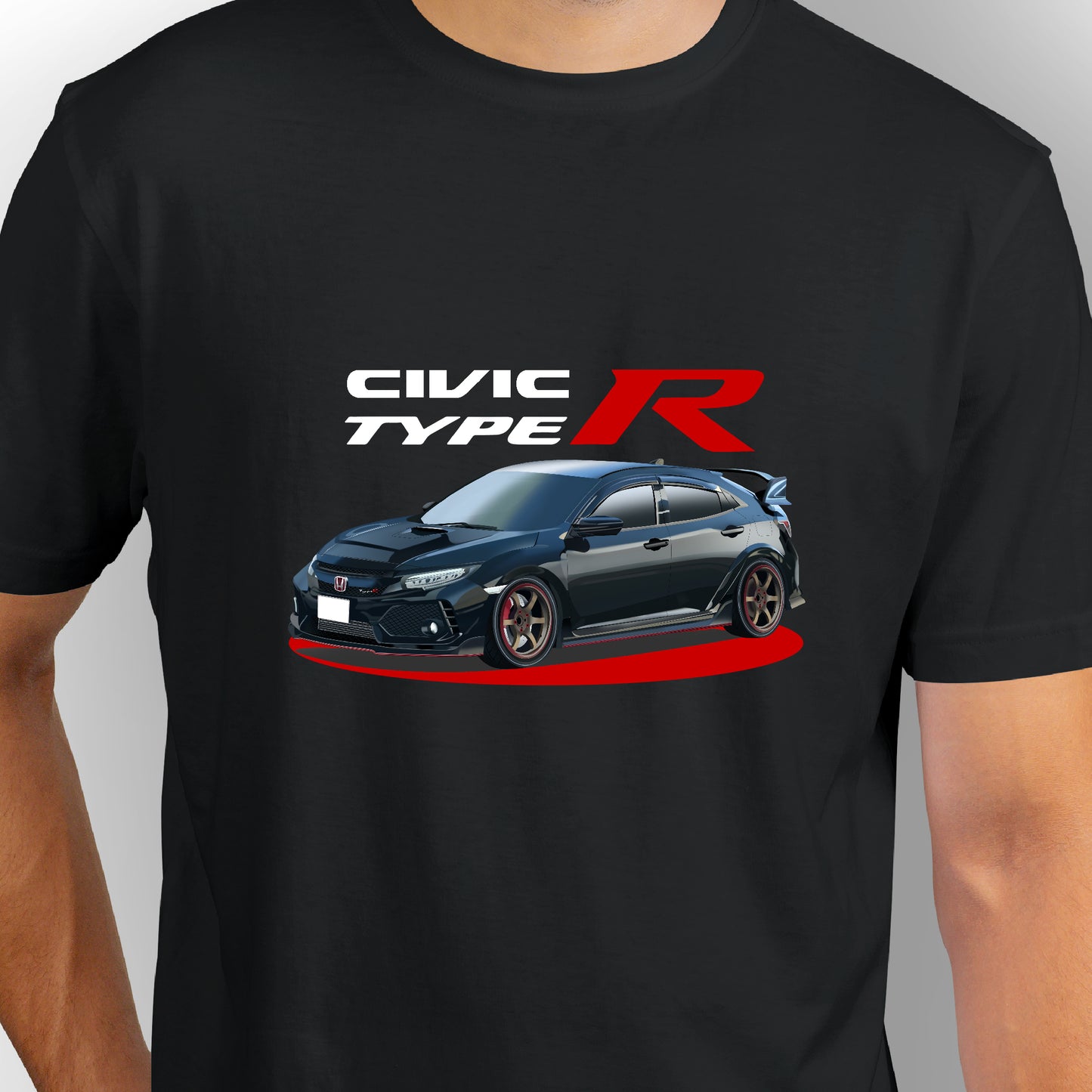 Honda Civic Type R | CARBON-COPY | Premium Smart-Fit | Unisex T-Shirt| Black T-Shirt