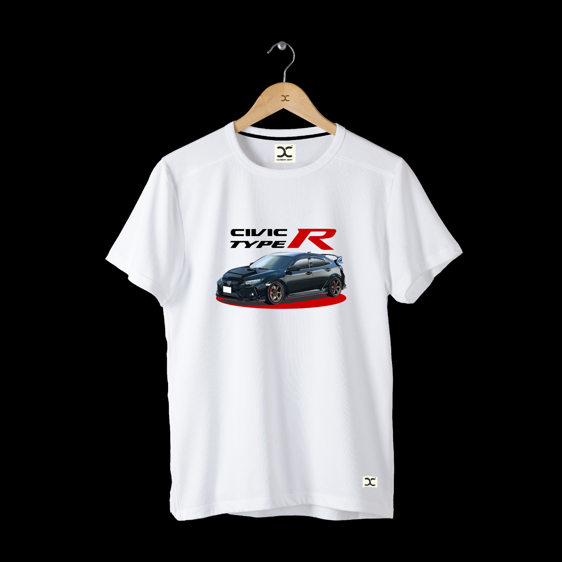 Honda Civic Type R | CARBON-COPY | Premium Smart-Fit | Unisex T-Shirt| White T-Shirt