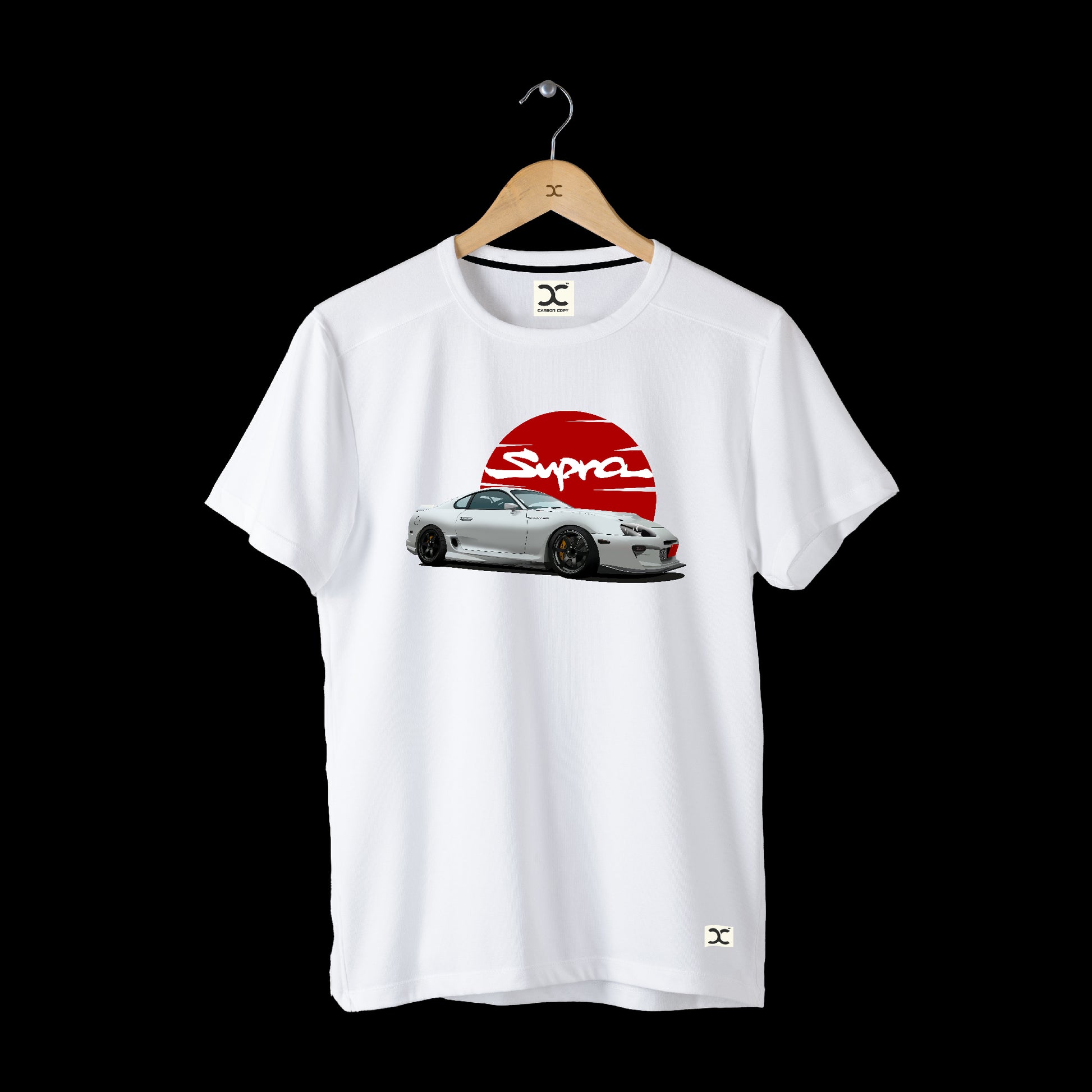 Honda Toyota Supra | CARBON-COPY | Premium Smart-Fit | Unisex T-Shirt| White T-Shirt