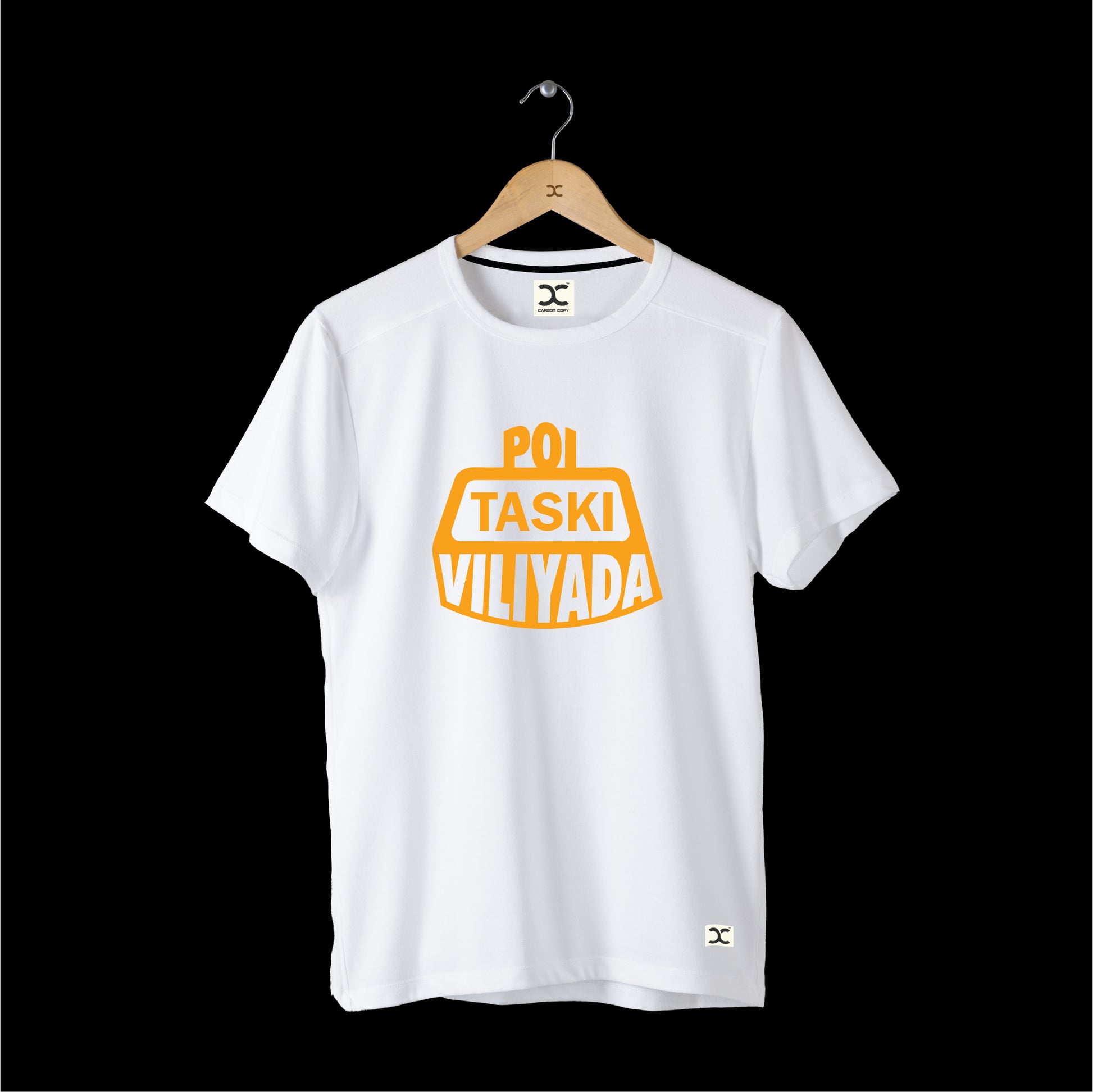 Poi Taski Viliyada | CARBON-COPY | Premium Smart-Fit | Unisex T-Shirt| White | T-Shirt