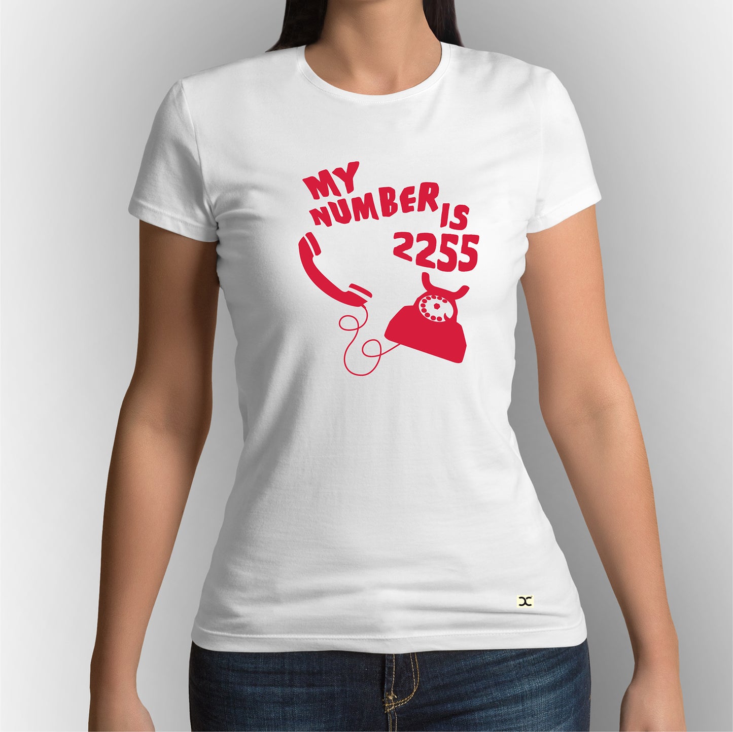 My Number is 2255 | CARBON-COPY | Premium Smart-Fit | Unisex T-Shirt | White | T-Shirt