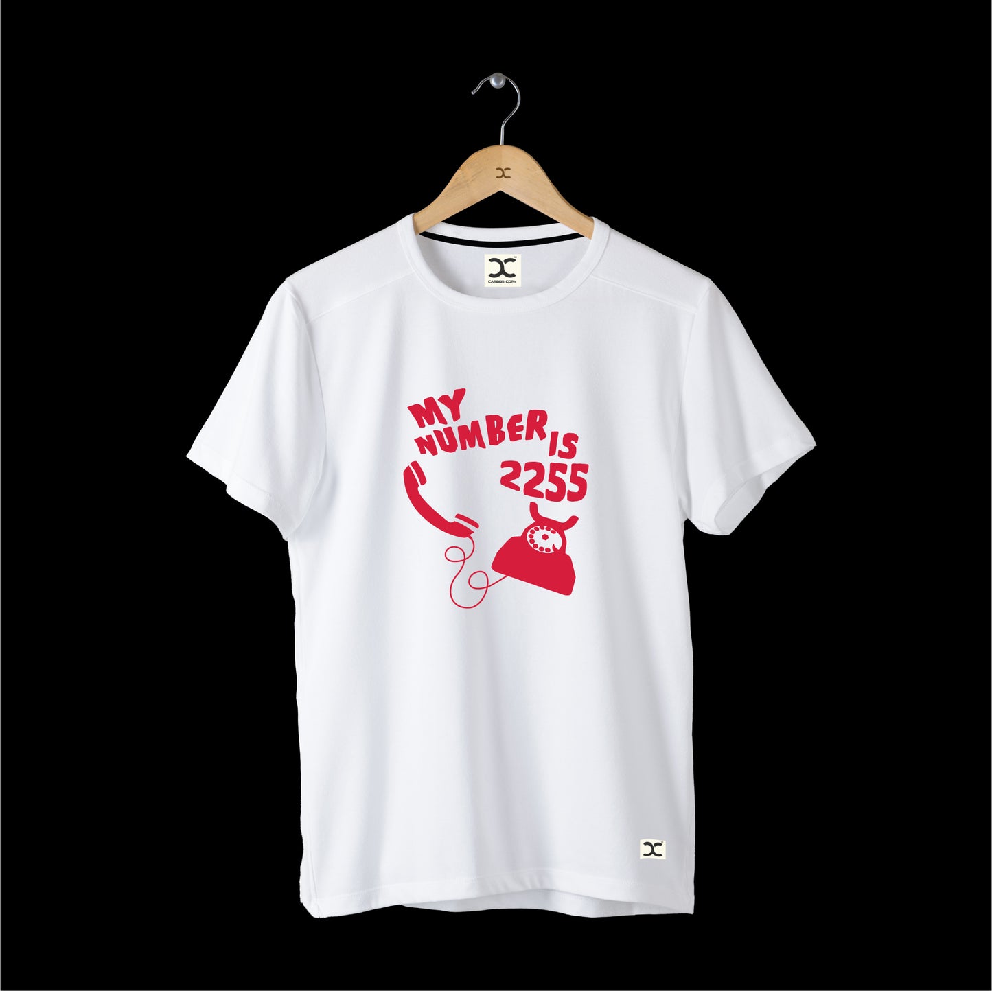 My Number is 2255 | CARBON-COPY | Premium Smart-Fit | Unisex T-Shirt | White | T-Shirt