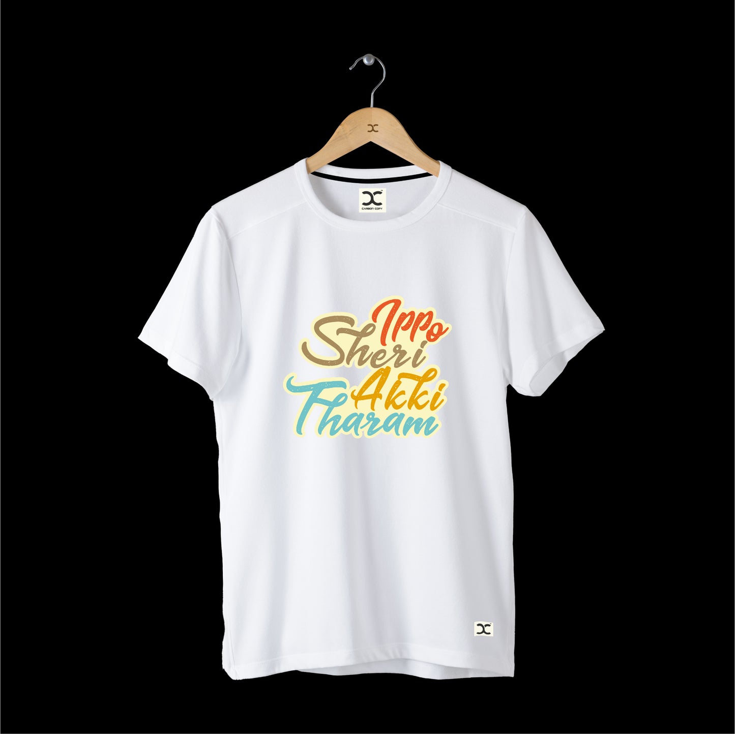 Ippo Sheri Akki Tharam | CARBON-COPY | Premium Smart-Fit | Unisex T-Shirt | White | T-Shirt