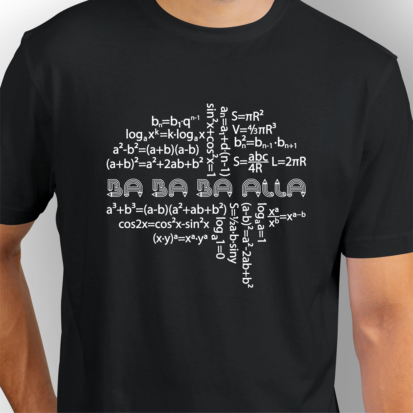 Ba Ba Ba Alla | CARBON-COPY | Premium Smart-Fit | Unisex T-Shirt | Black T-Shirt