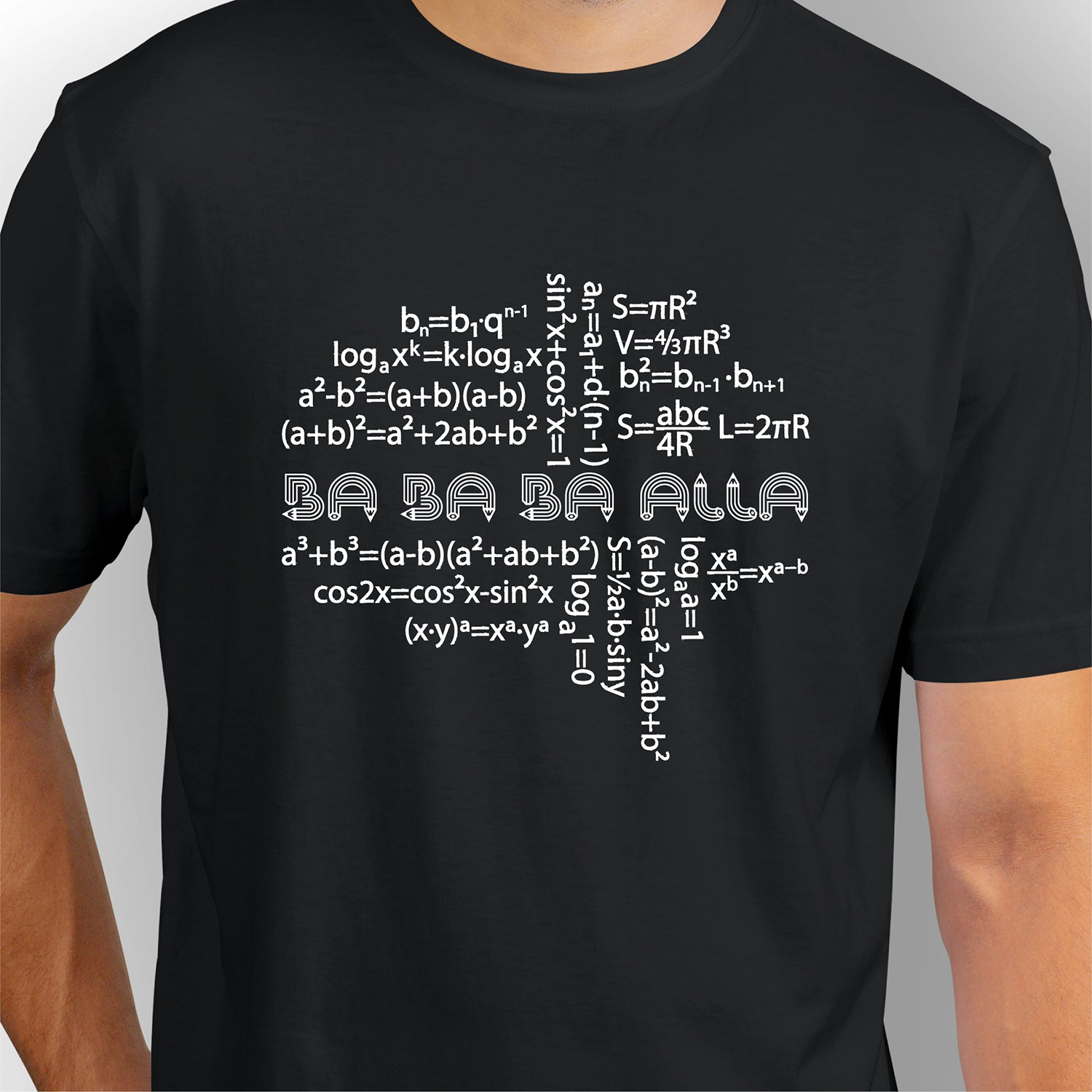 Ba Ba Ba Alla | CARBON-COPY | Premium Smart-Fit | Unisex T-Shirt | Black T-Shirt