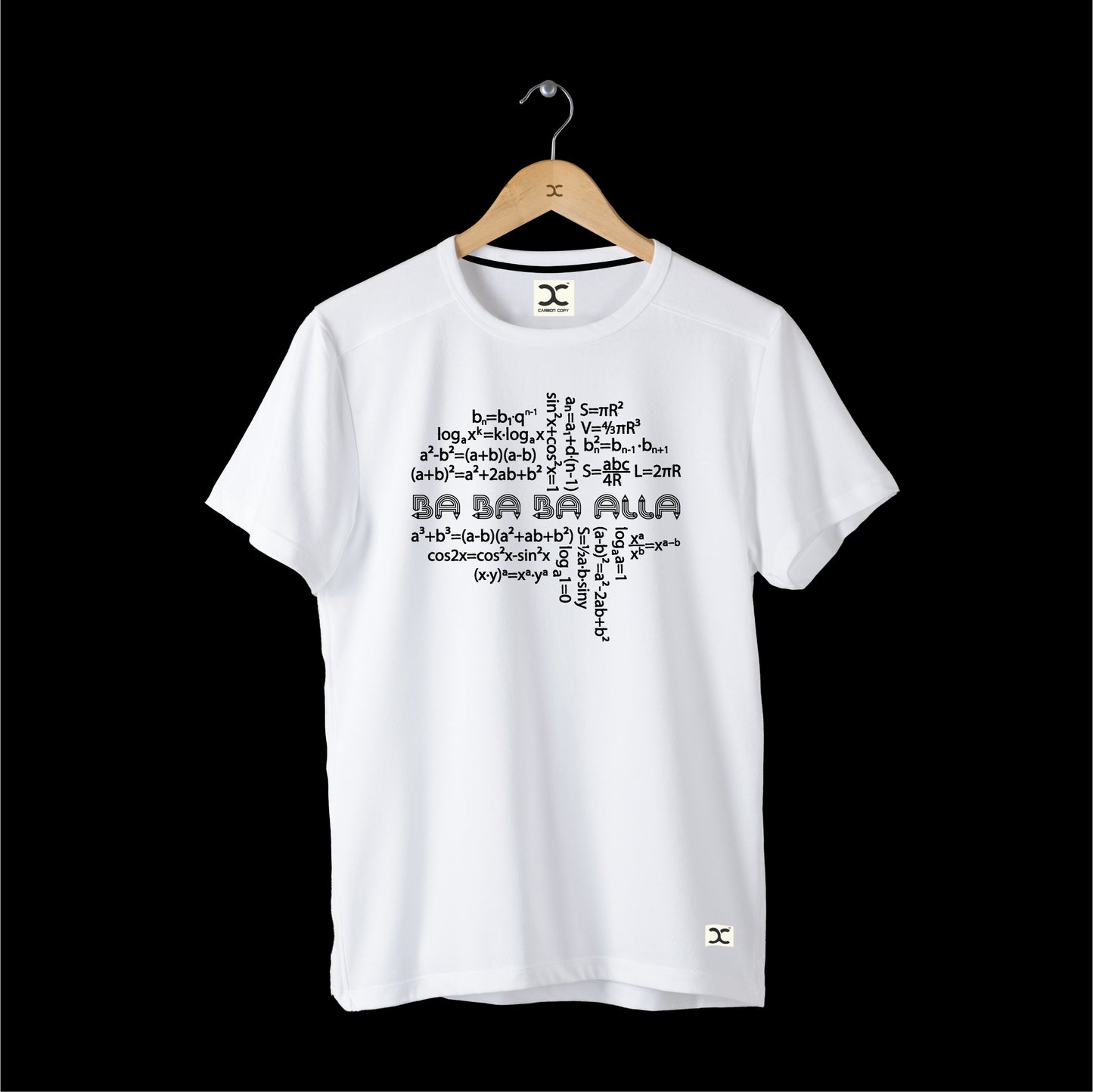 Ba Ba Ba Alla | CARBON-COPY | Premium Smart-Fit | Unisex T-Shirt | White T-Shirt