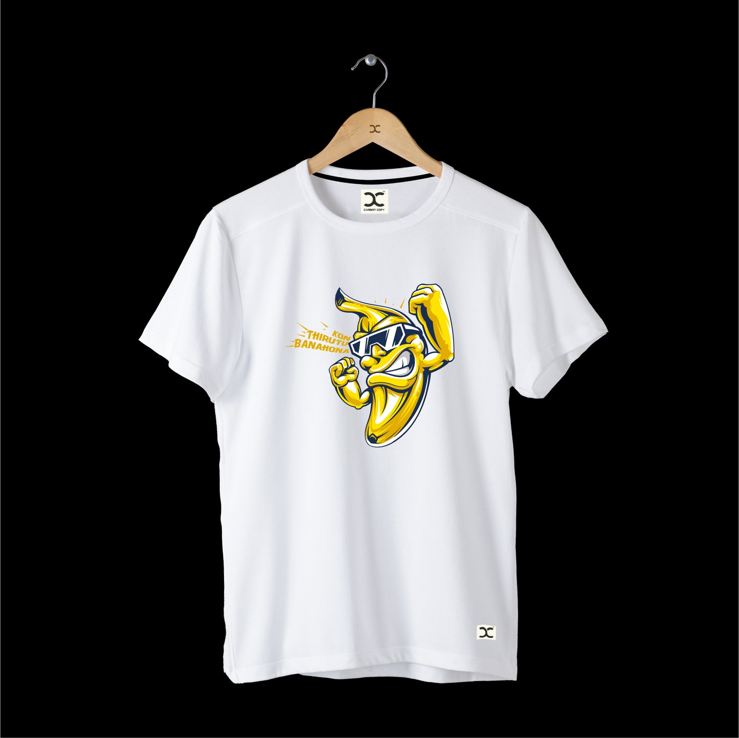 Kon Thiruttu Banahona | CARBON-COPY | Premium Smart-Fit | Unisex T-Shirt | White | T-Shirt