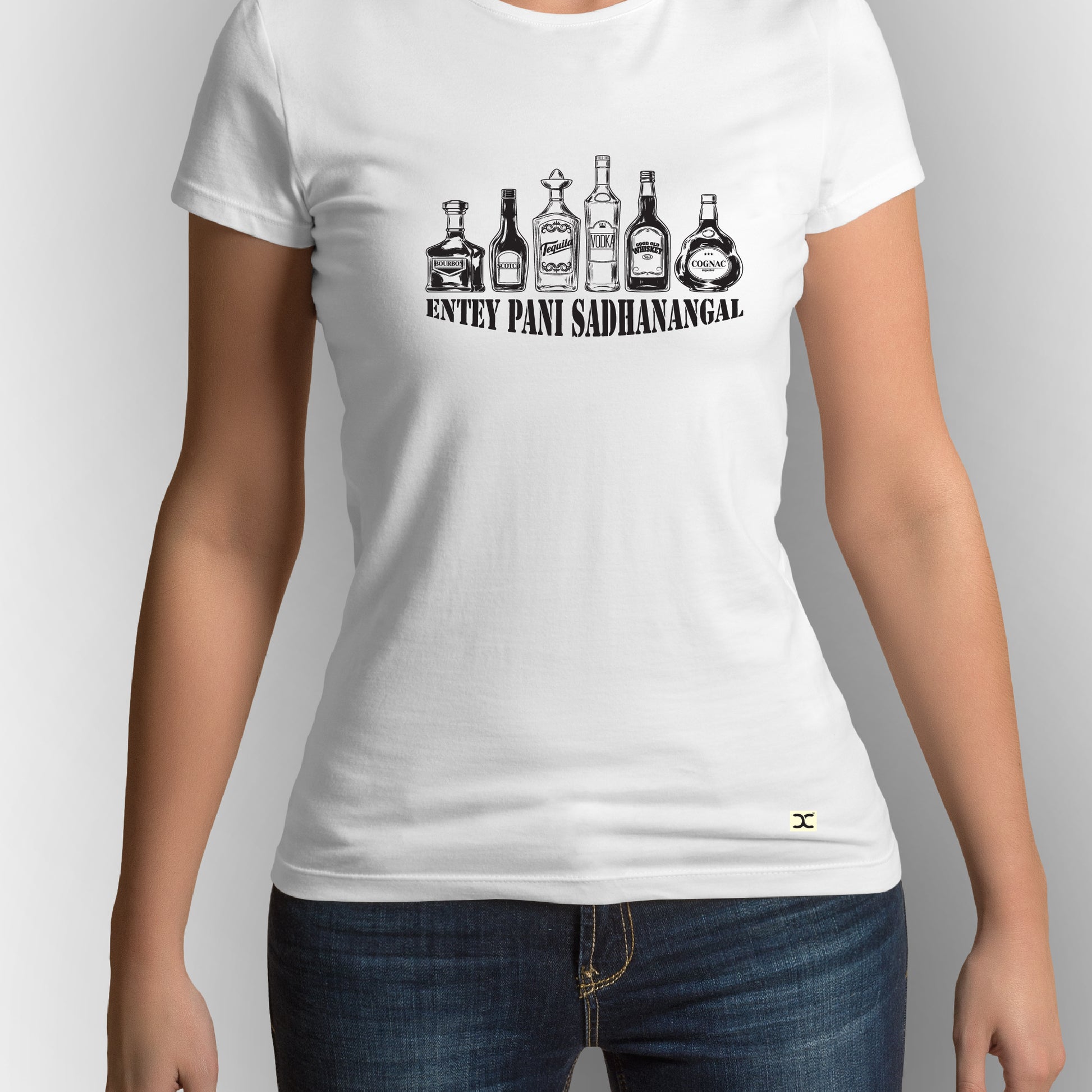 Entey Pani Sadhanangal | CARBON-COPY | Premium Smart-Fit | Unisex T-Shirt| White T-Shirt