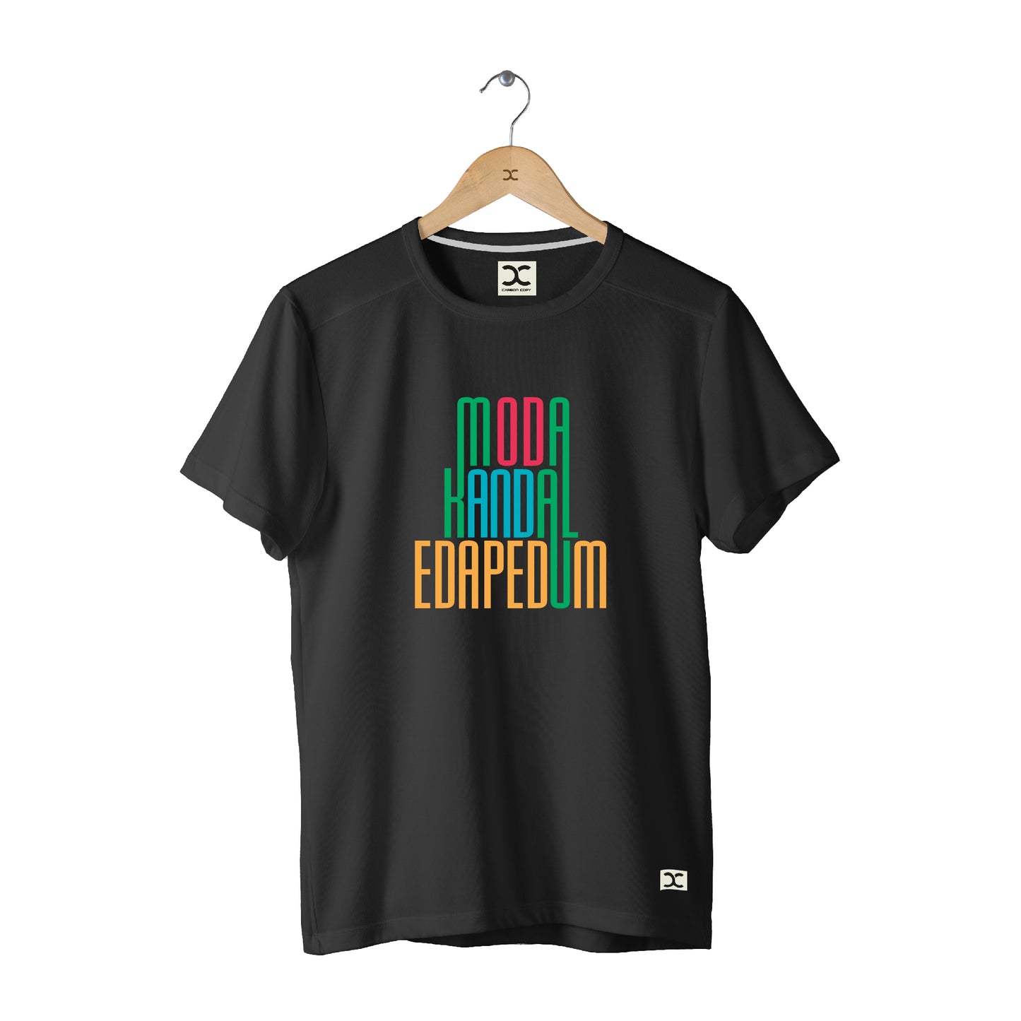 Moda Kandal Edapedum | CARBON-COPY | Premium Smart-Fit | Unisex T-Shirt| Black T-Shirt