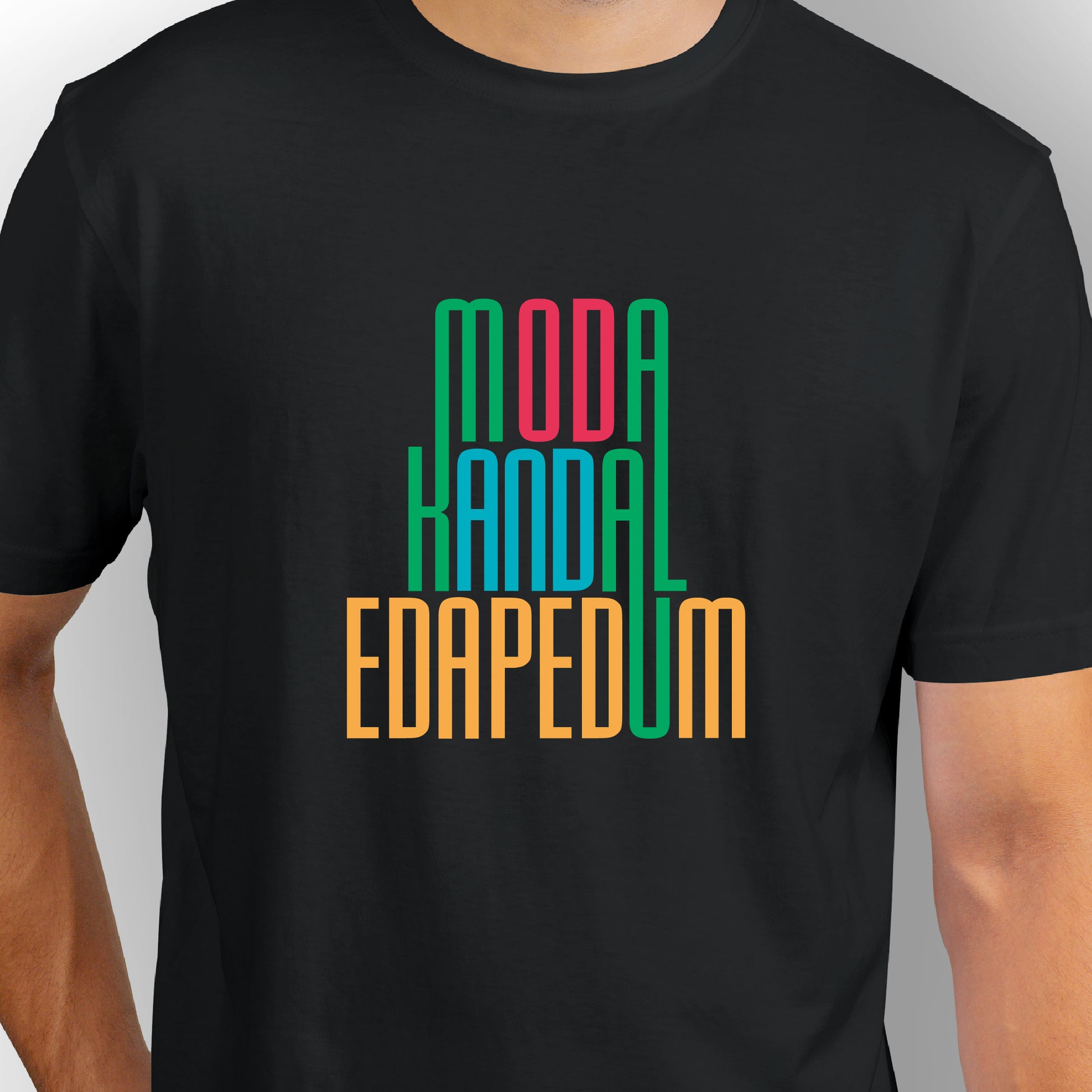 Moda Kandal Edapedum | CARBON-COPY | Premium Smart-Fit | Unisex T-Shirt| Black T-Shirt