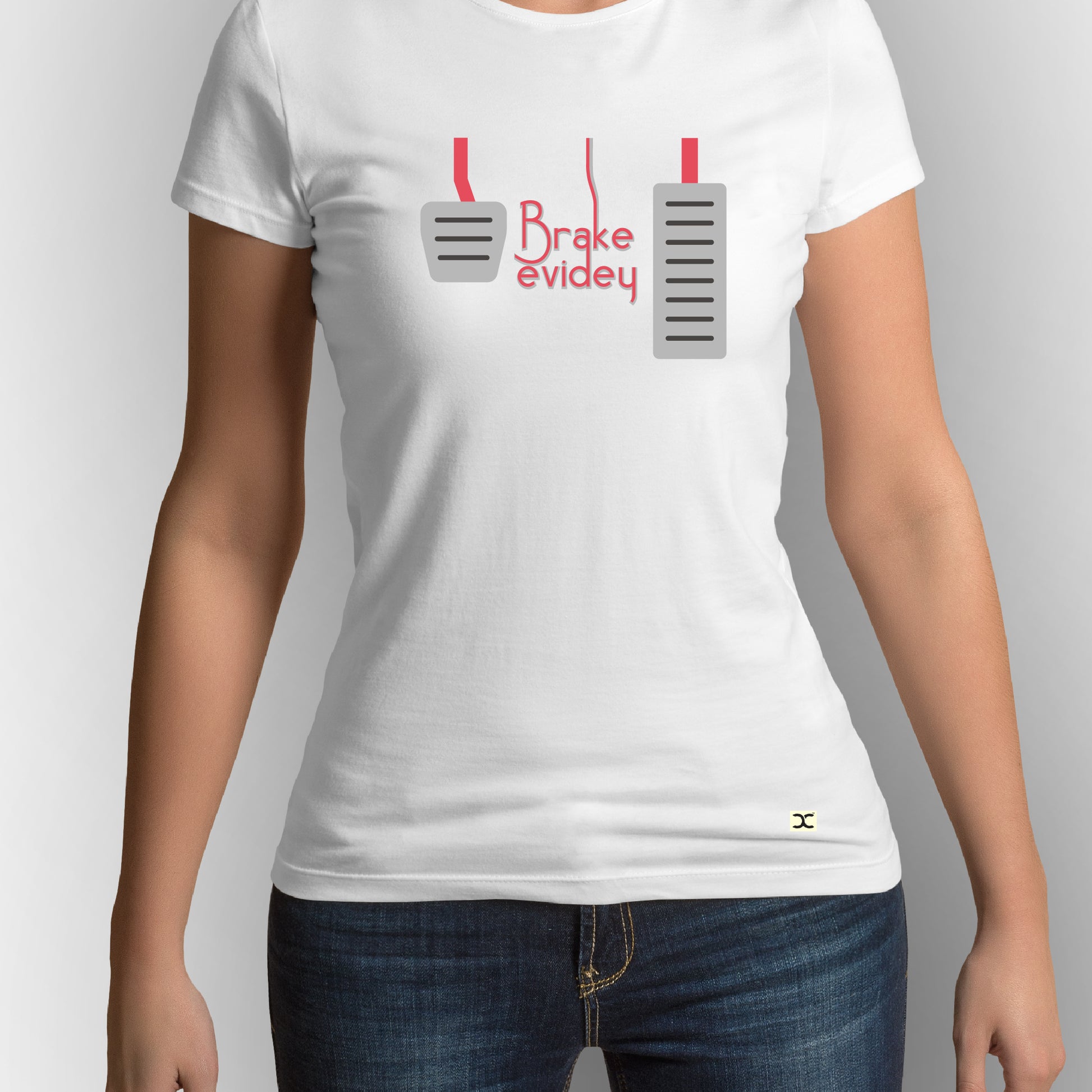 Brake Evidey | CARBON-COPY | Premium Smart-Fit | Unisex T-Shirt| White T-Shirt